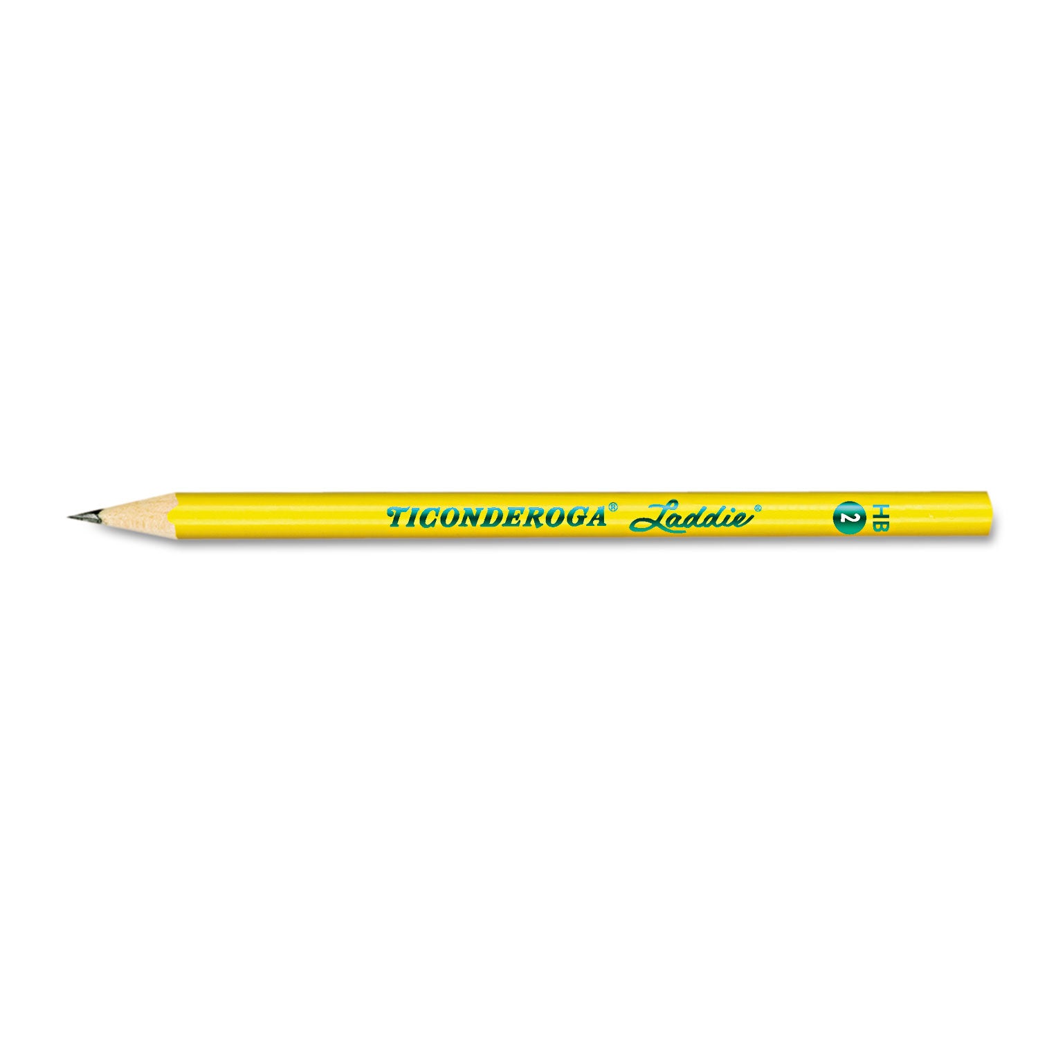 Ticonderoga Laddie Woodcase Pencil, HB (#2), Black Lead, Yellow Barrel, Dozen -