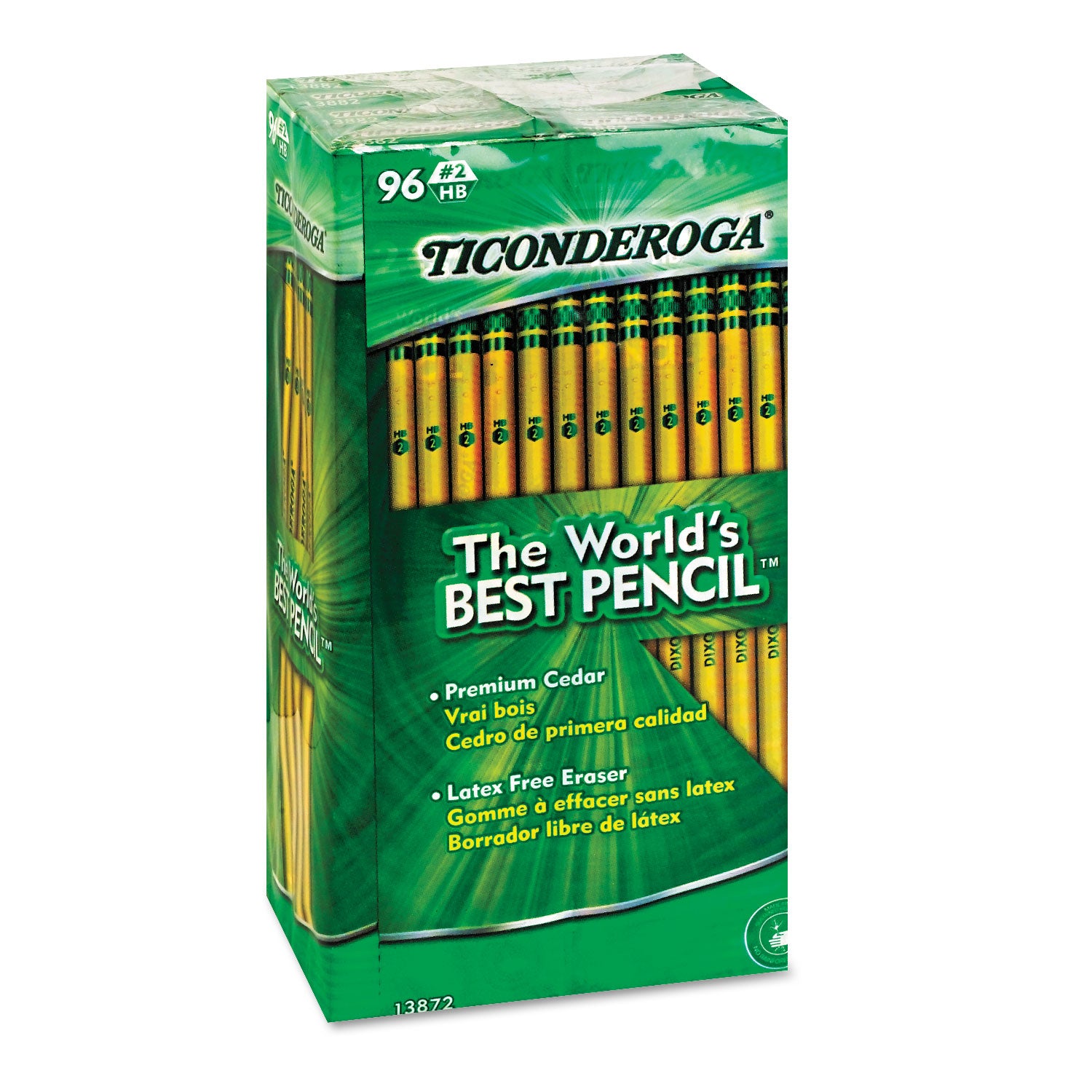 Pencil Value Pack, HB (#2), Black Lead, Yellow Barrel, 96/Pack -