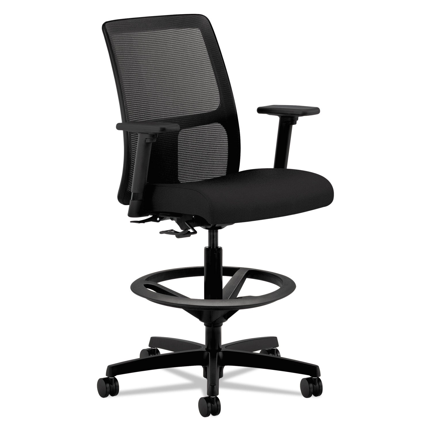 ignition-series-mesh-low-back-task-stool-supports-up-to-300-lb-24-to-33-seat-height-black_honit108cu10 - 1