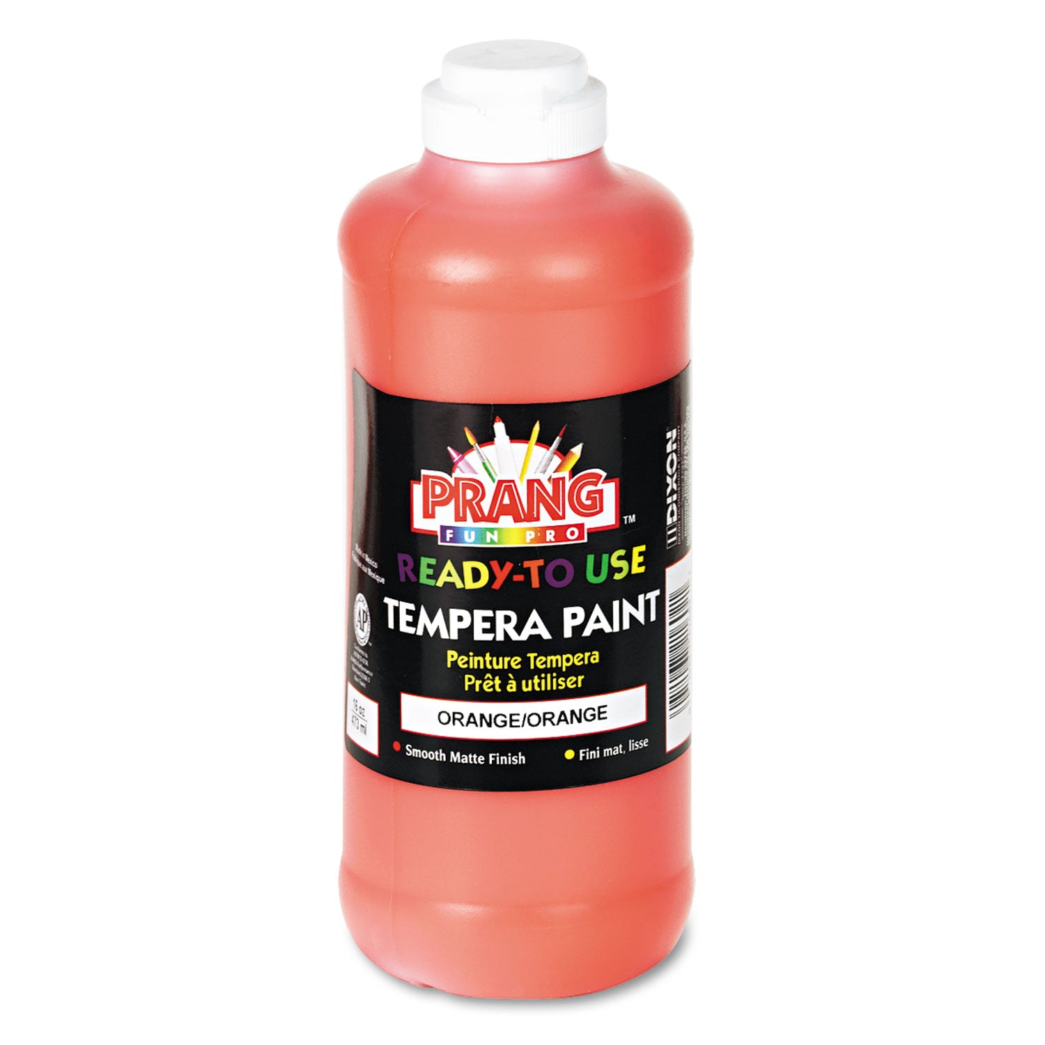 Ready-to-Use Tempera Paint, Orange, 16 oz Dispenser-Cap Bottle -