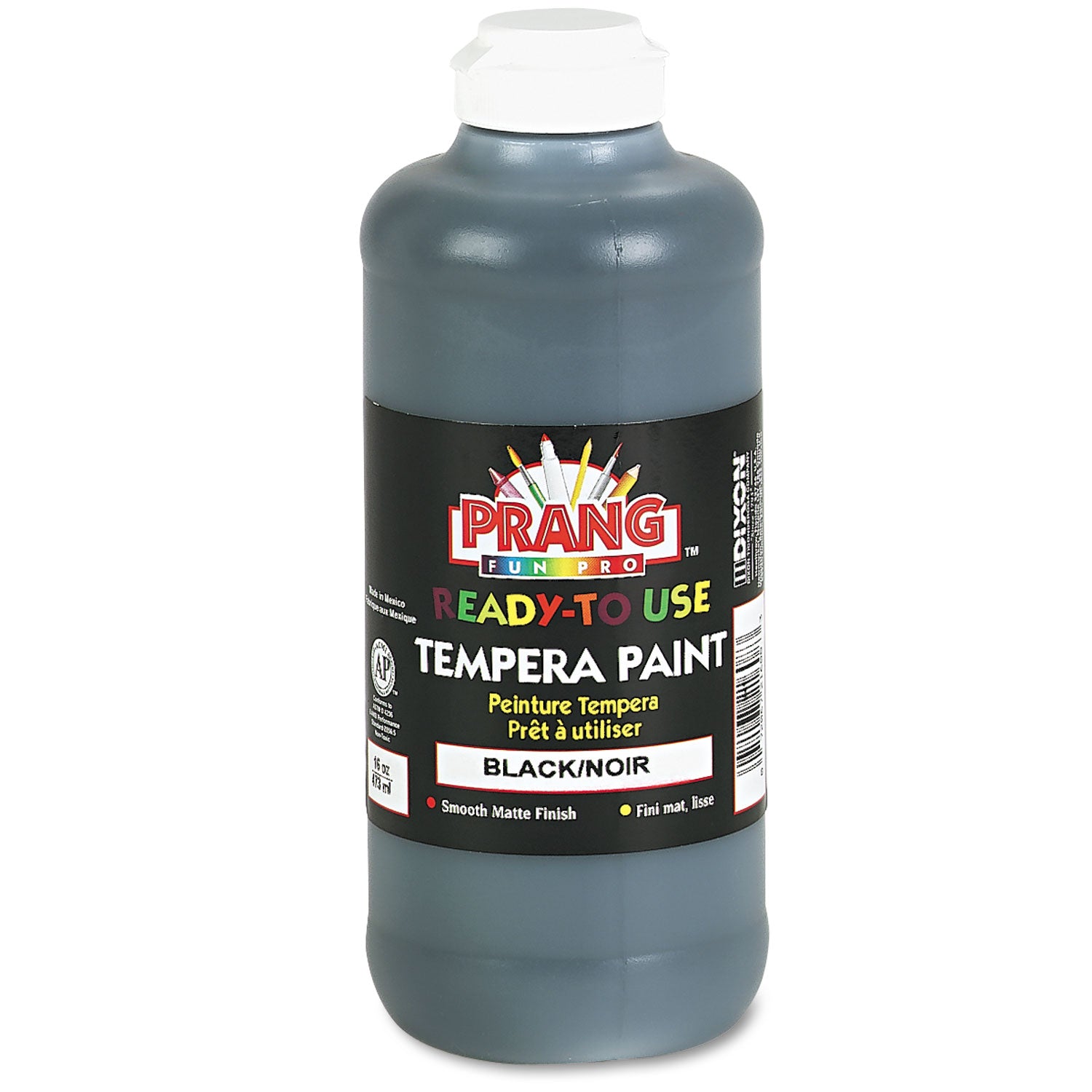 Ready-to-Use Tempera Paint, Black, 16 oz Dispenser-Cap Bottle -