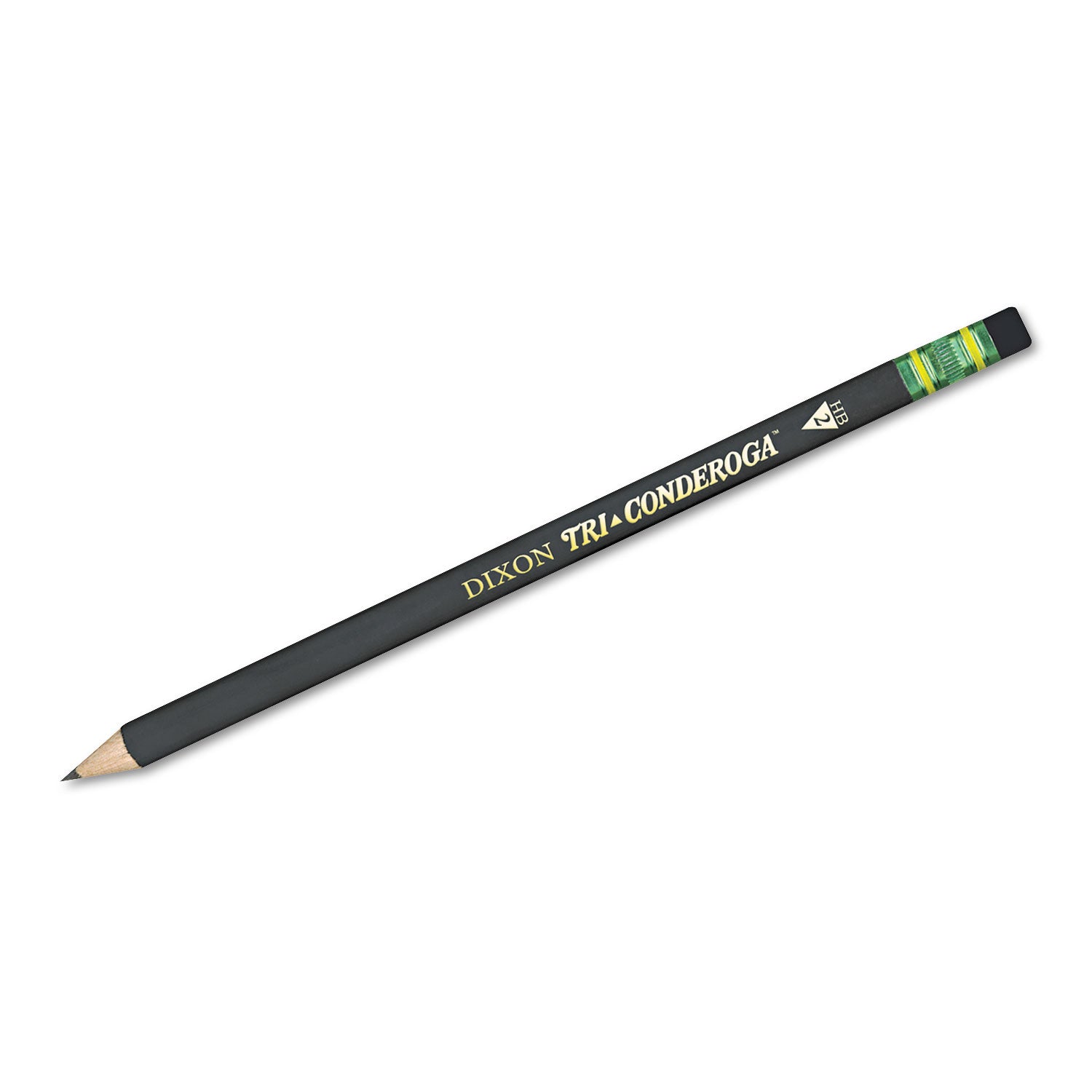 tri-conderoga-triangular-#2-woodcase-oversized-pencil-hb-#2-black-lead-yellow-barrel-3-pack_dix22506 - 1