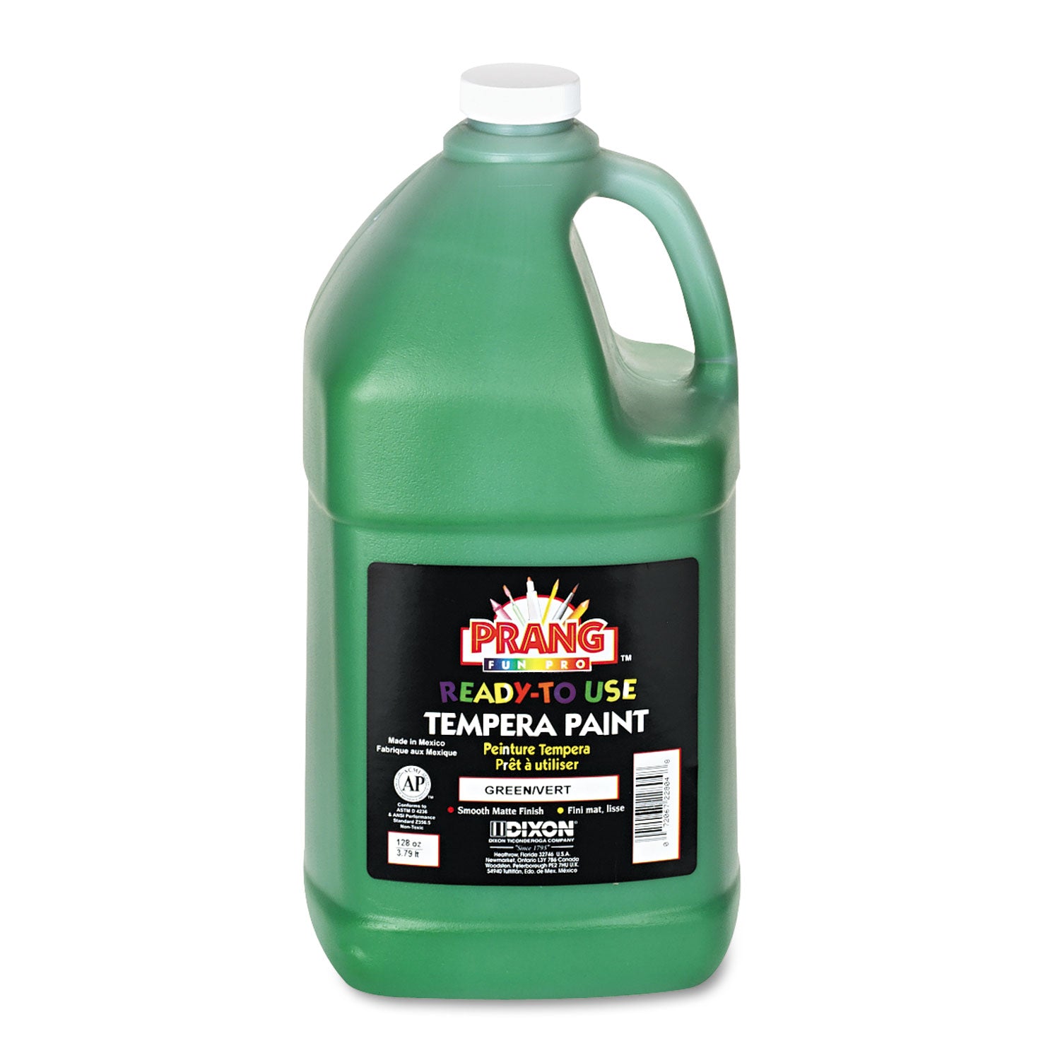 Ready-to-Use Tempera Paint, Green, 1 gal Bottle -