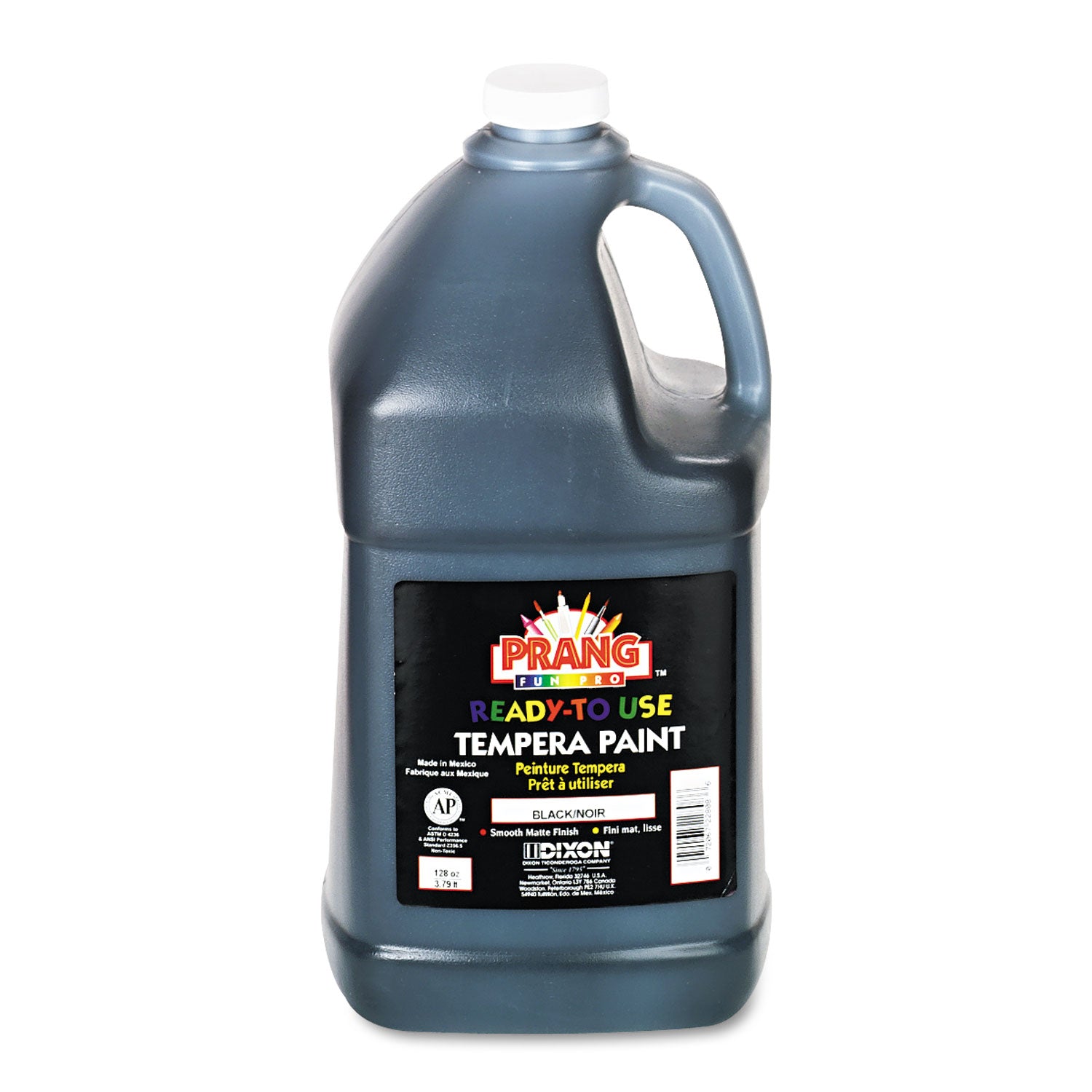 Ready-to-Use Tempera Paint, Black, 1 gal Bottle -
