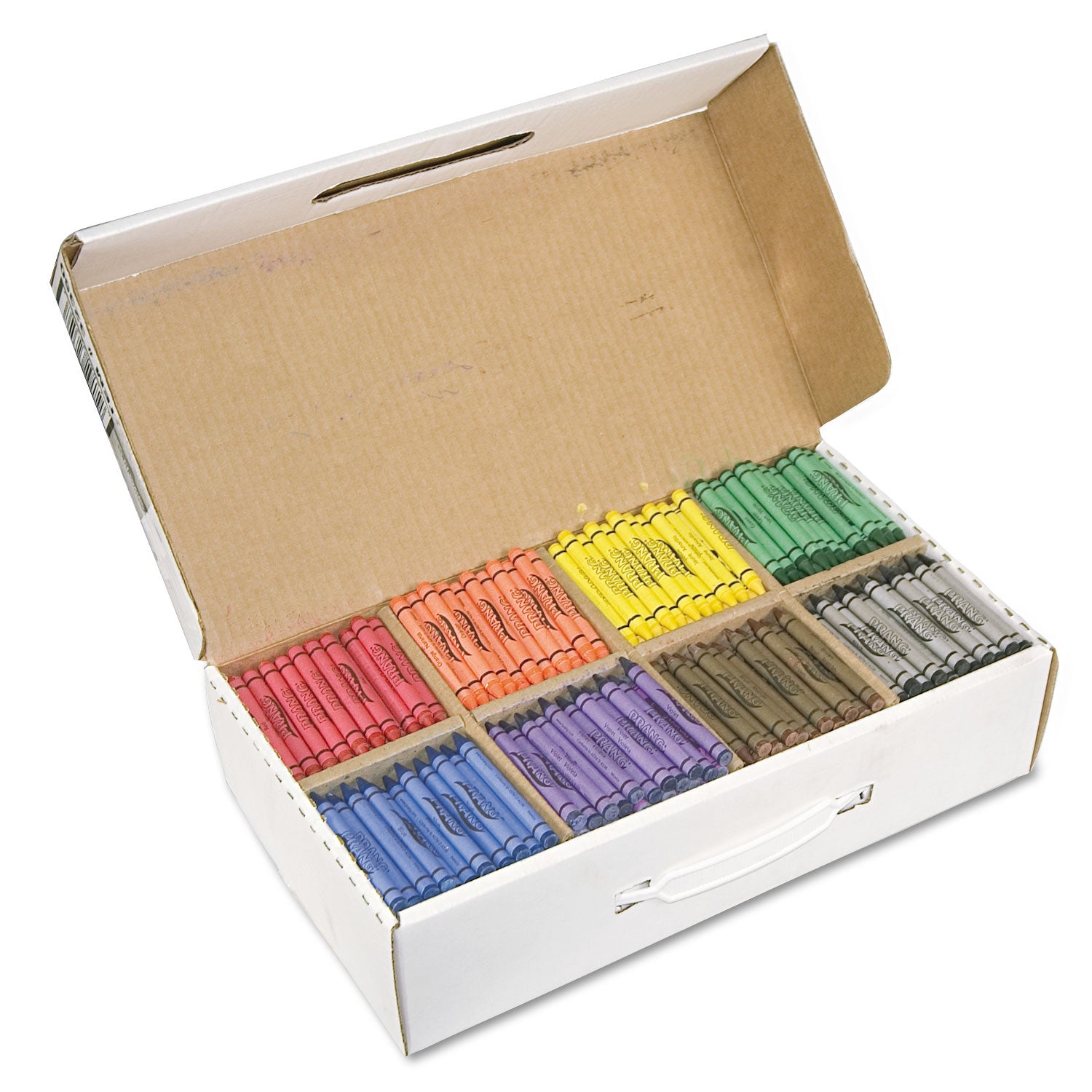 Crayons Made with Soy, 100 Each of 8 Colors, 800/Carton -