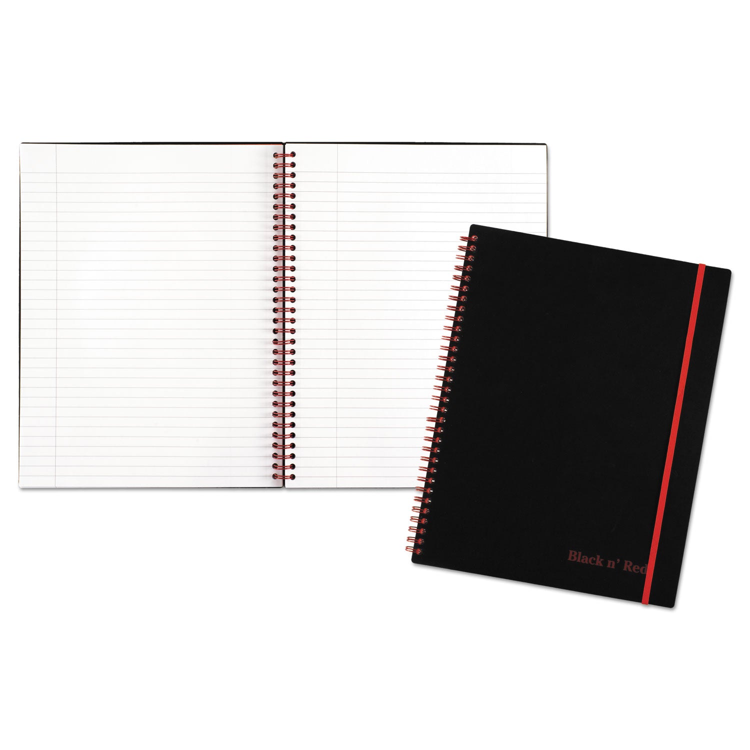Flexible Cover Twinwire Notebooks, SCRIBZEE Compatible, 1-Subject, Wide/Legal Rule, Black Cover, (70) 11 x 8.5 Sheets -