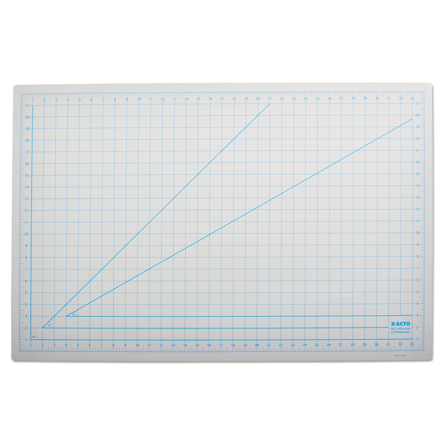 Self-Healing Cutting Mat, Nonslip Bottom, 1" Grid, 24 x 36, Gray -