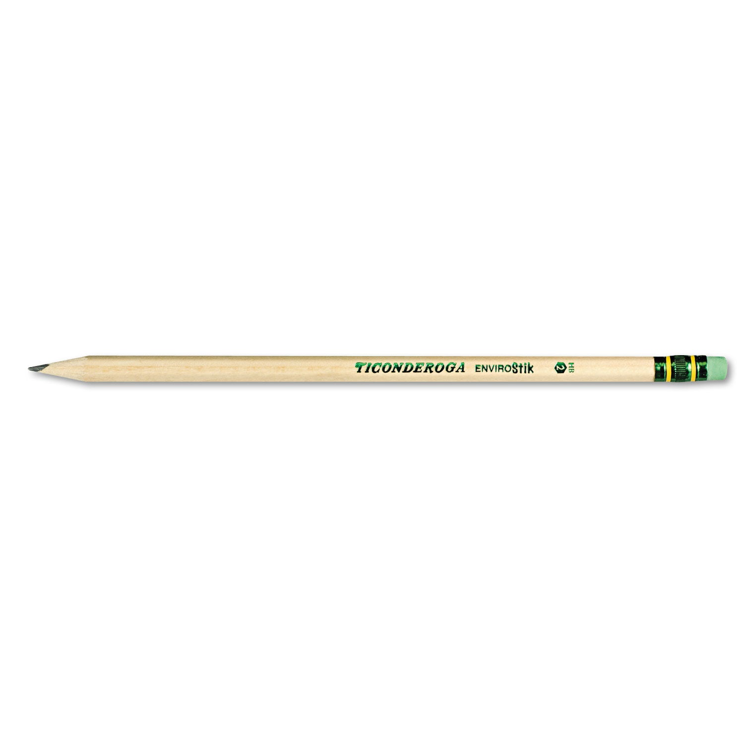 EnviroStiks Pencil, HB (#2), Black Lead, Natural Woodgrain Barrel, Dozen -
