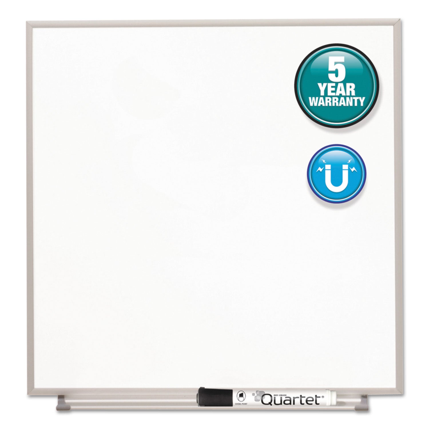 Matrix Magnetic Boards, 23 x 23, White Surface, Silver Aluminum Frame -