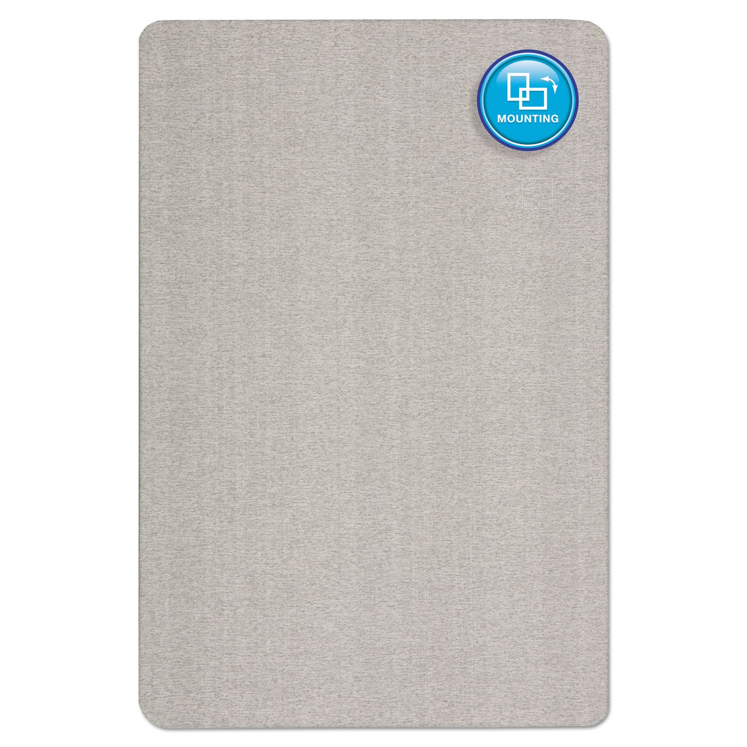 Oval Office Fabric Board, 48 x 36, Gray Surface -