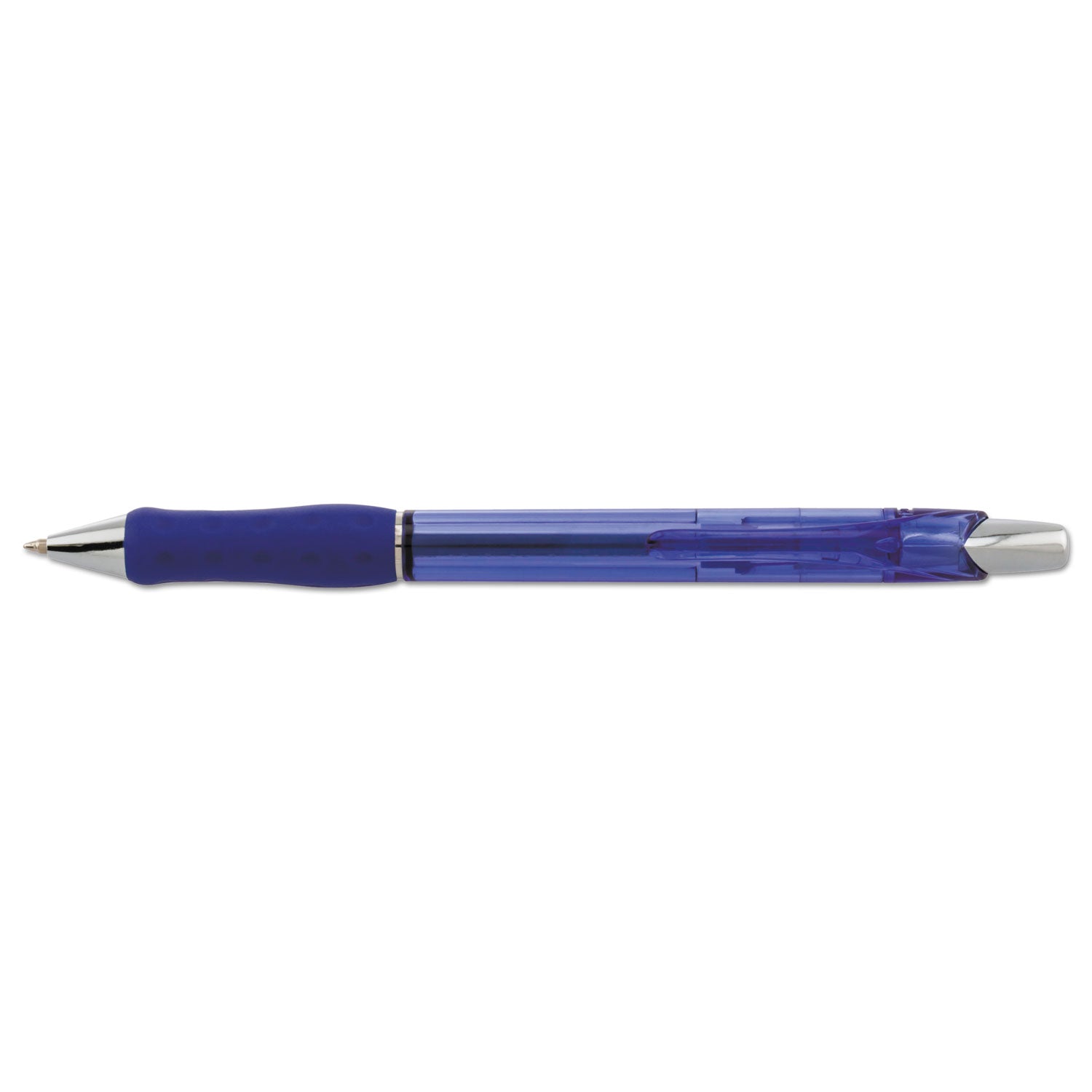 rsvp-super-rt-ballpoint-pen-retractable-medium-07-mm-blue-ink-translucent-blue-blue-barrel-dozen_penbx477c - 2