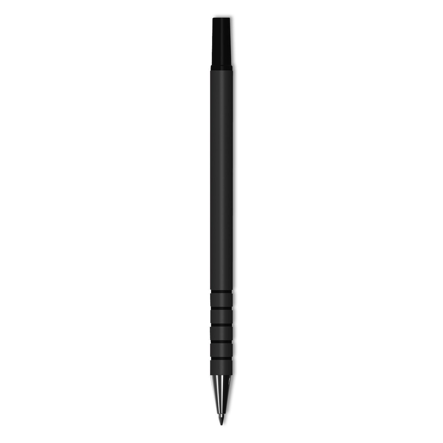 replacement-ballpoint-counter-pen-medium-1-mm-black-ink-black-barrel-6-pack_unv15626 - 1