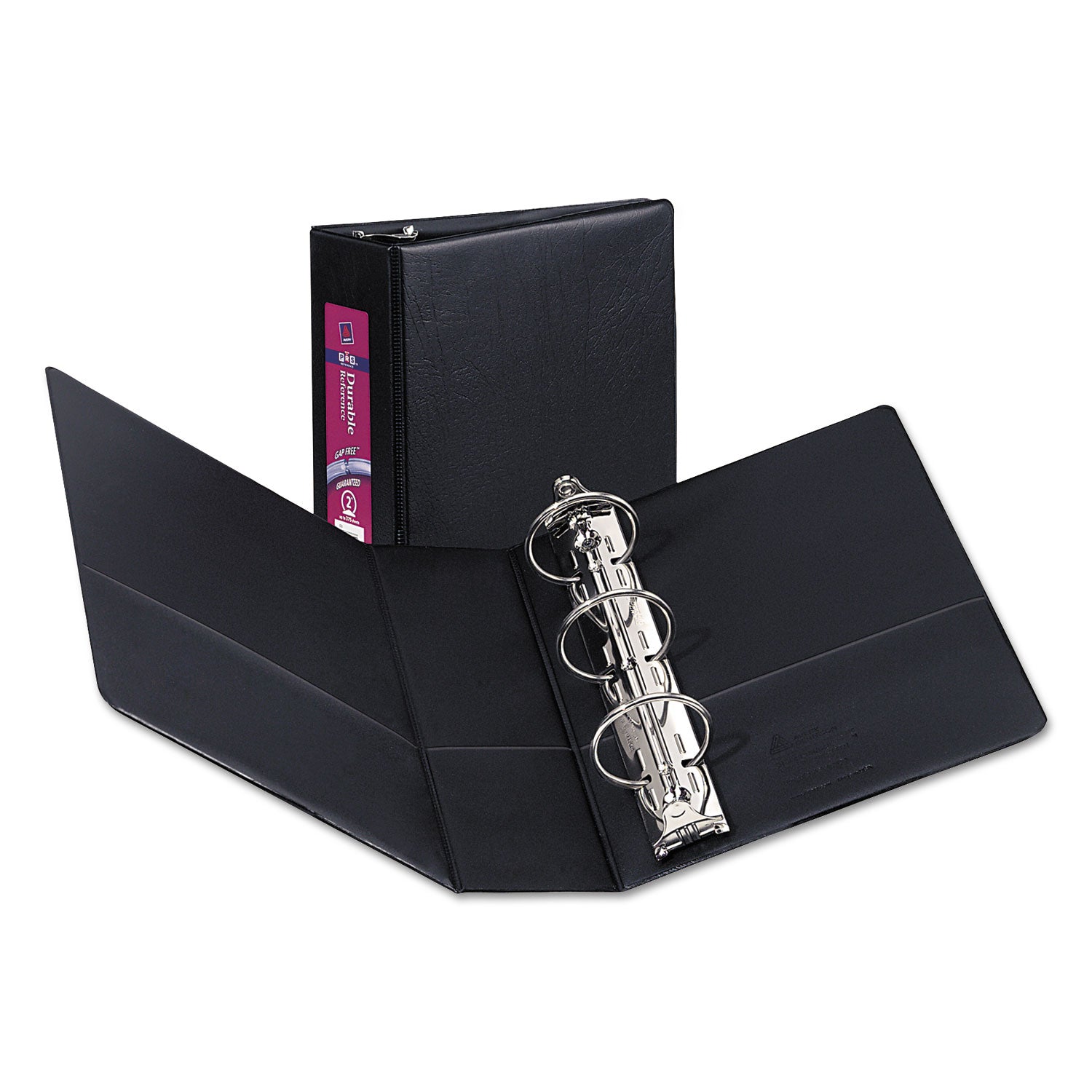 Mini Size Durable Non-View Binder with Round Rings, 3 Rings, 2" Capacity, 8.5 x 5.5, Black -