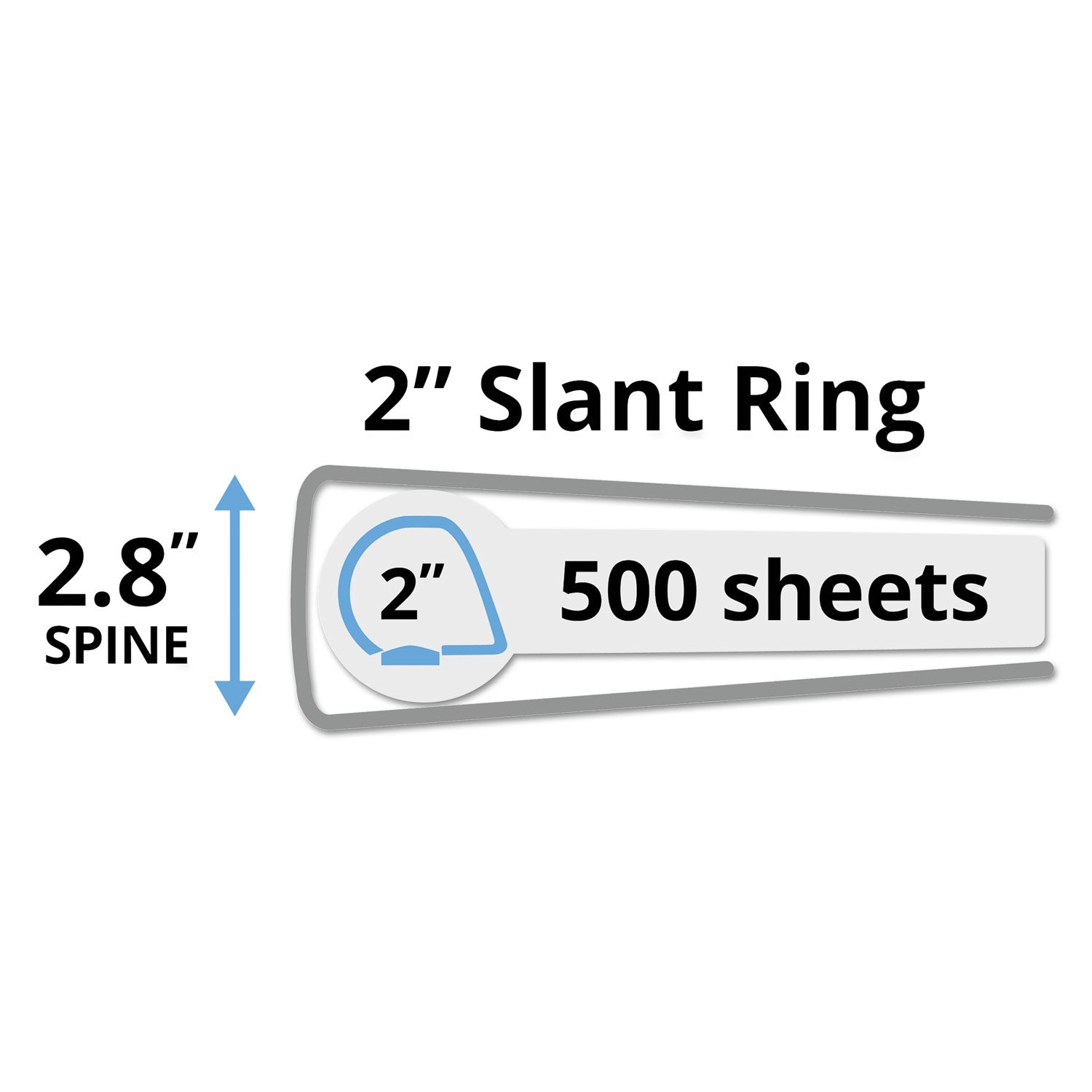 durable-view-binder-with-durahinge-and-slant-rings-3-rings-2-capacity-11-x-85-white-4-pack_ave17577 - 2