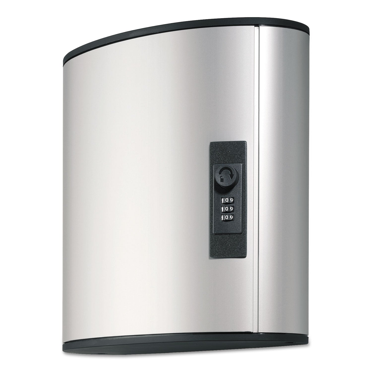 Locking Key Cabinet, 36-Key, Brushed Aluminum, Silver, 11.75 x 4.63 x 11 -