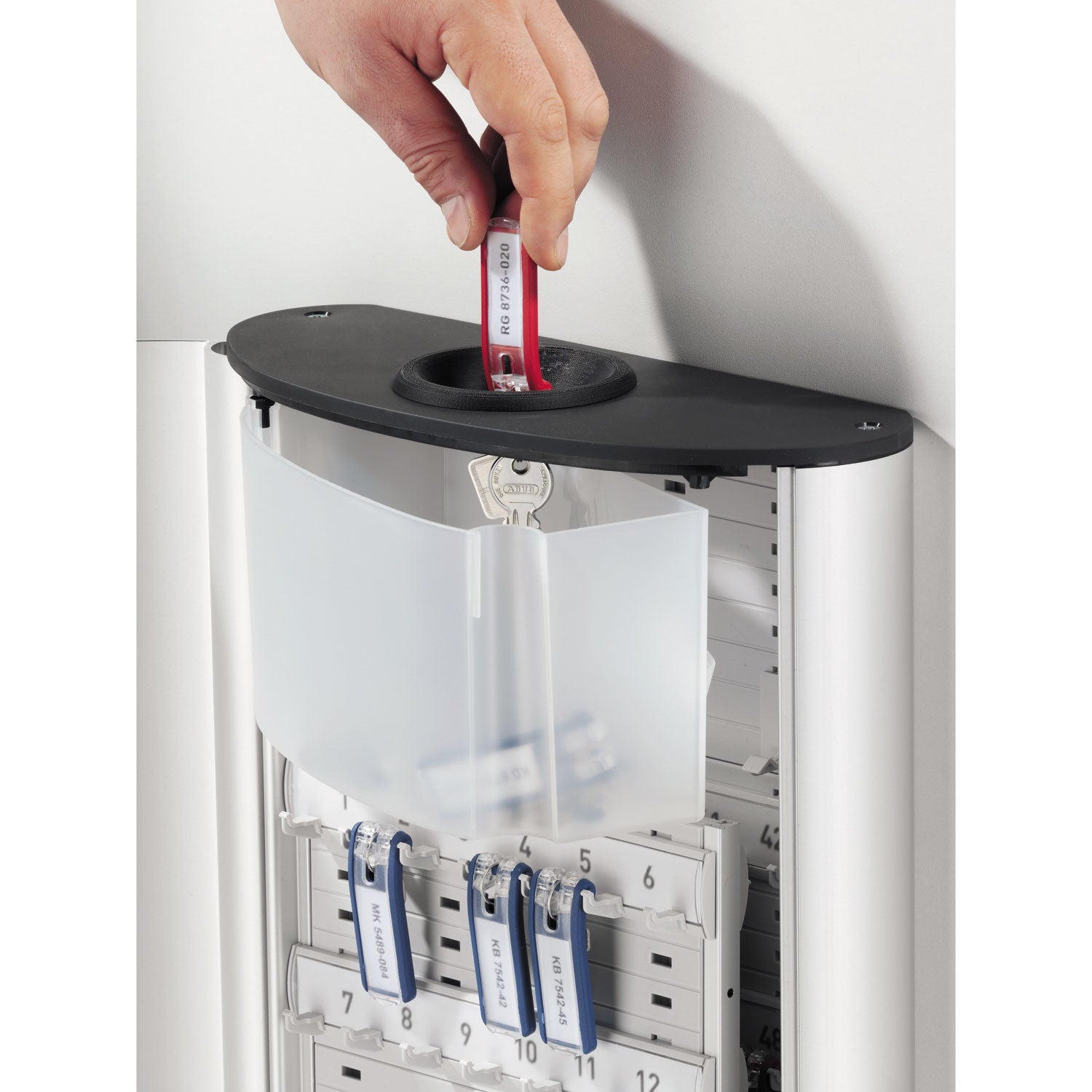 Key Box Plus, 54-Key, Brushed Aluminum, Silver, 11.75 x 4.63 x 15.75 -