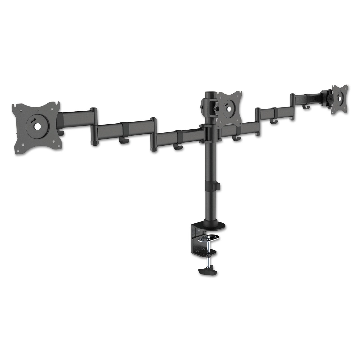 articulating-triple-monitor-arms-for-13-to-27-monitors-360-deg-rotation-45-deg-tilt-180-deg-pan-black-supports-18-lb_ktkma230 - 1