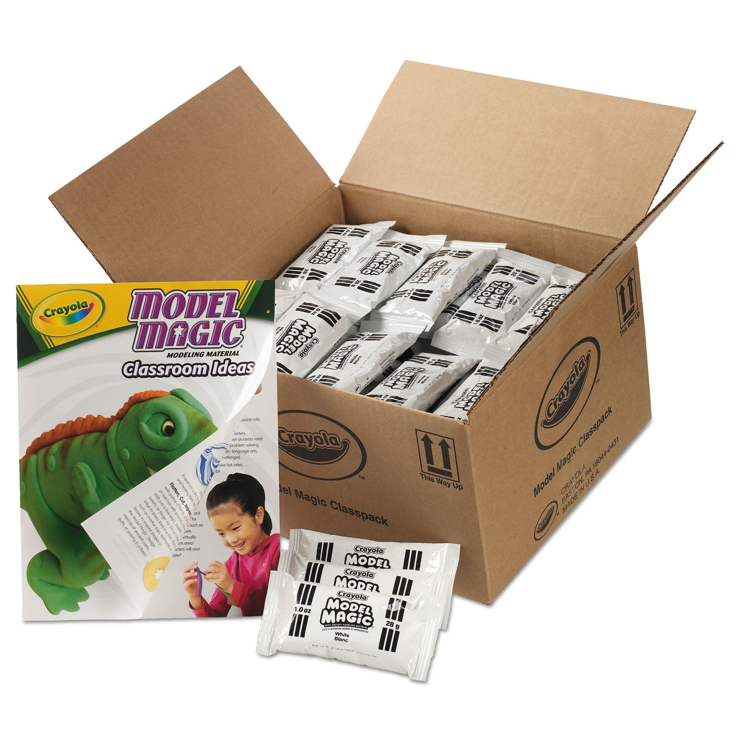 Model Magic Modeling Compound,1 oz Packs, 75 Packs, White, 6 lbs 13 oz -