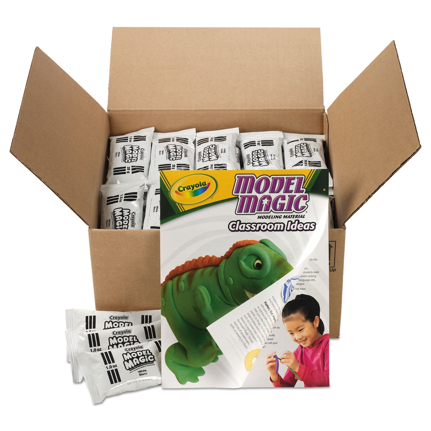 Model Magic Modeling Compound,1 oz Packs, 75 Packs, White, 6 lbs 13 oz -