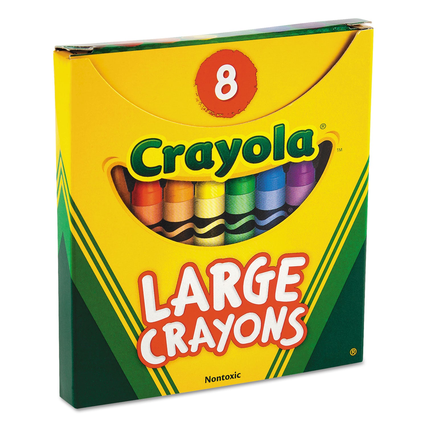 Large Crayons, Tuck Box, 8 Colors/Box -