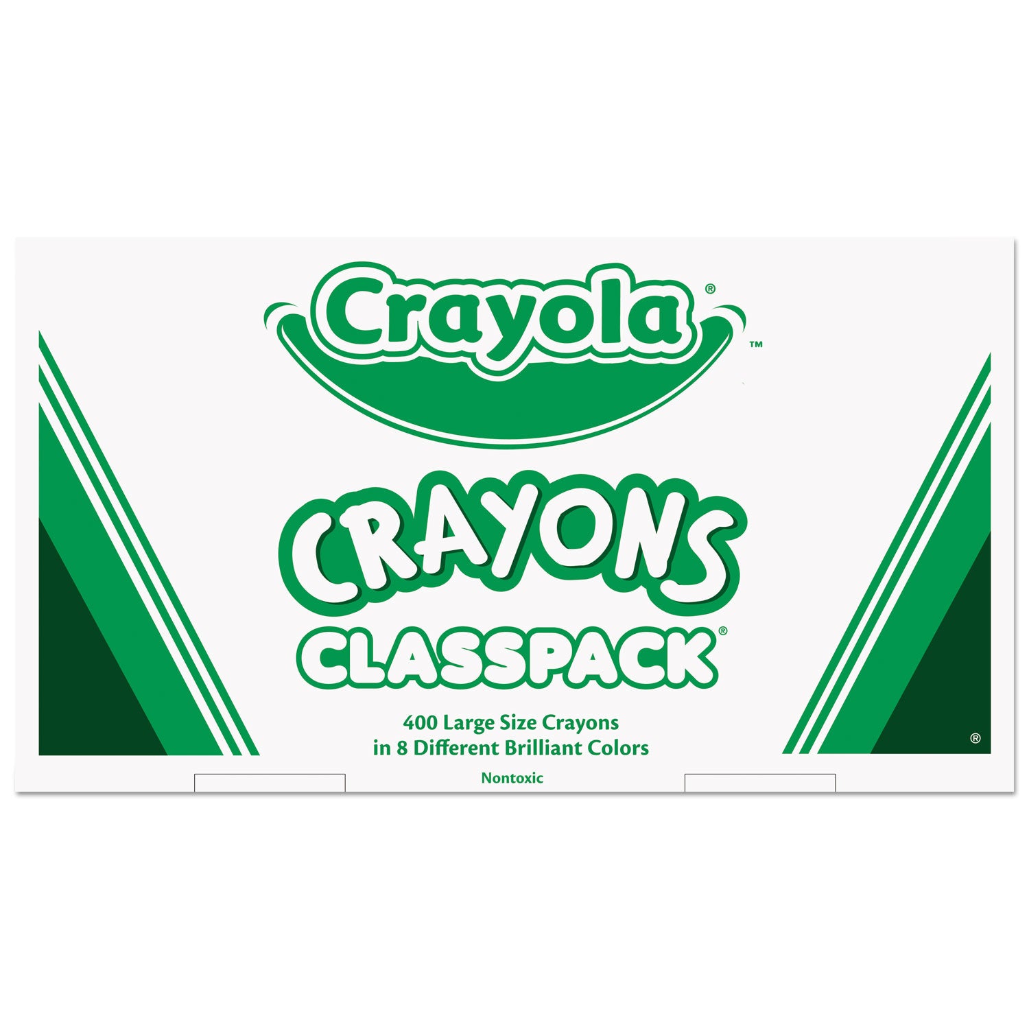 Classpack Large Size Crayons, 50 Each of 8 Colors, 400/Box -