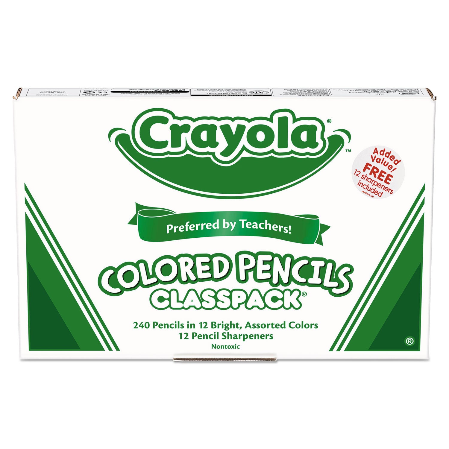 color-pencil-classpack-set-with-240-pencils-and-12-pencil-sharpeners-33-mm-2b-assorted-lead-and-barrel-colors-240-bx_cyo688024 - 1
