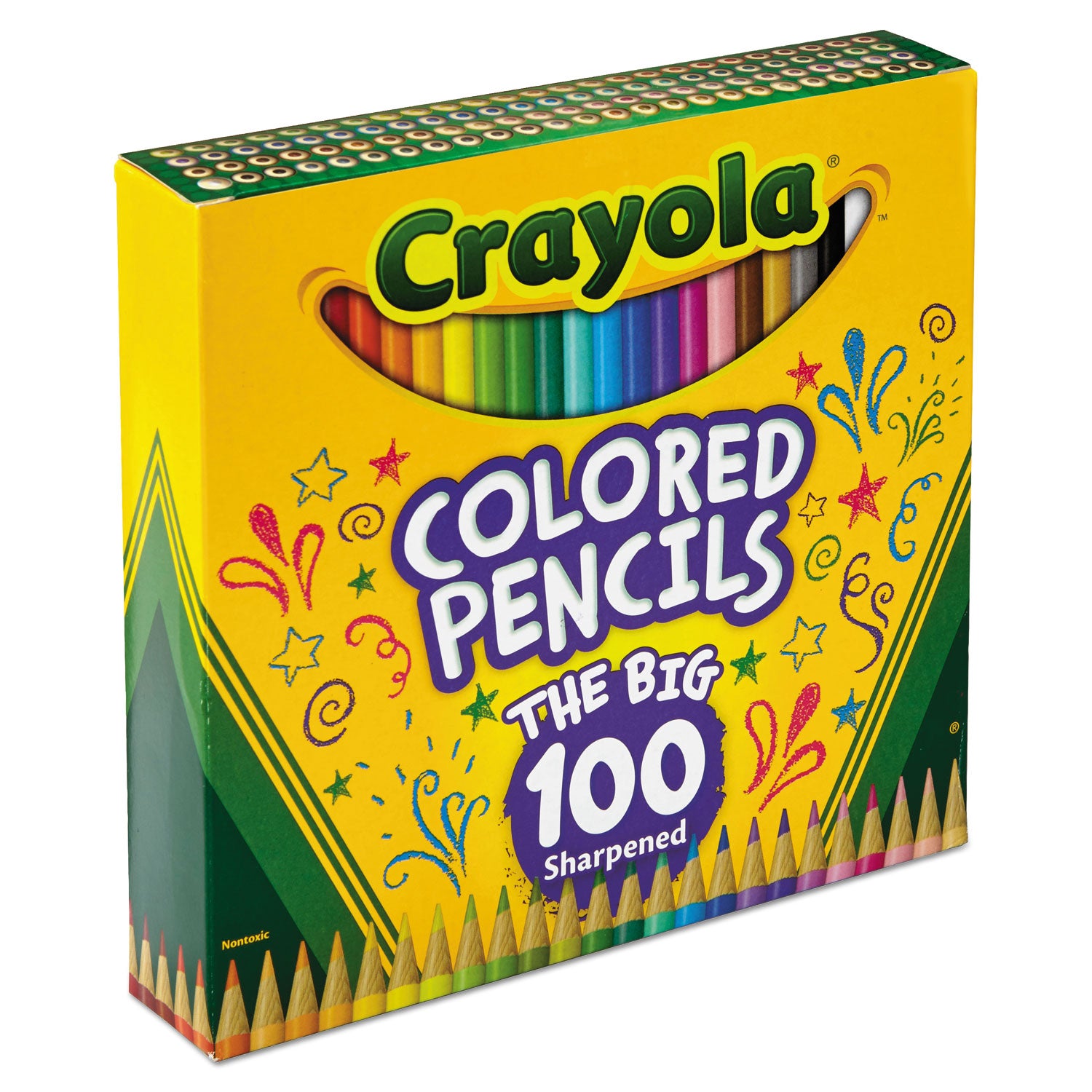 long-length-colored-pencil-set-33-mm-2b-assorted-lead-and-barrel-colors-100-pack_cyo688100 - 2