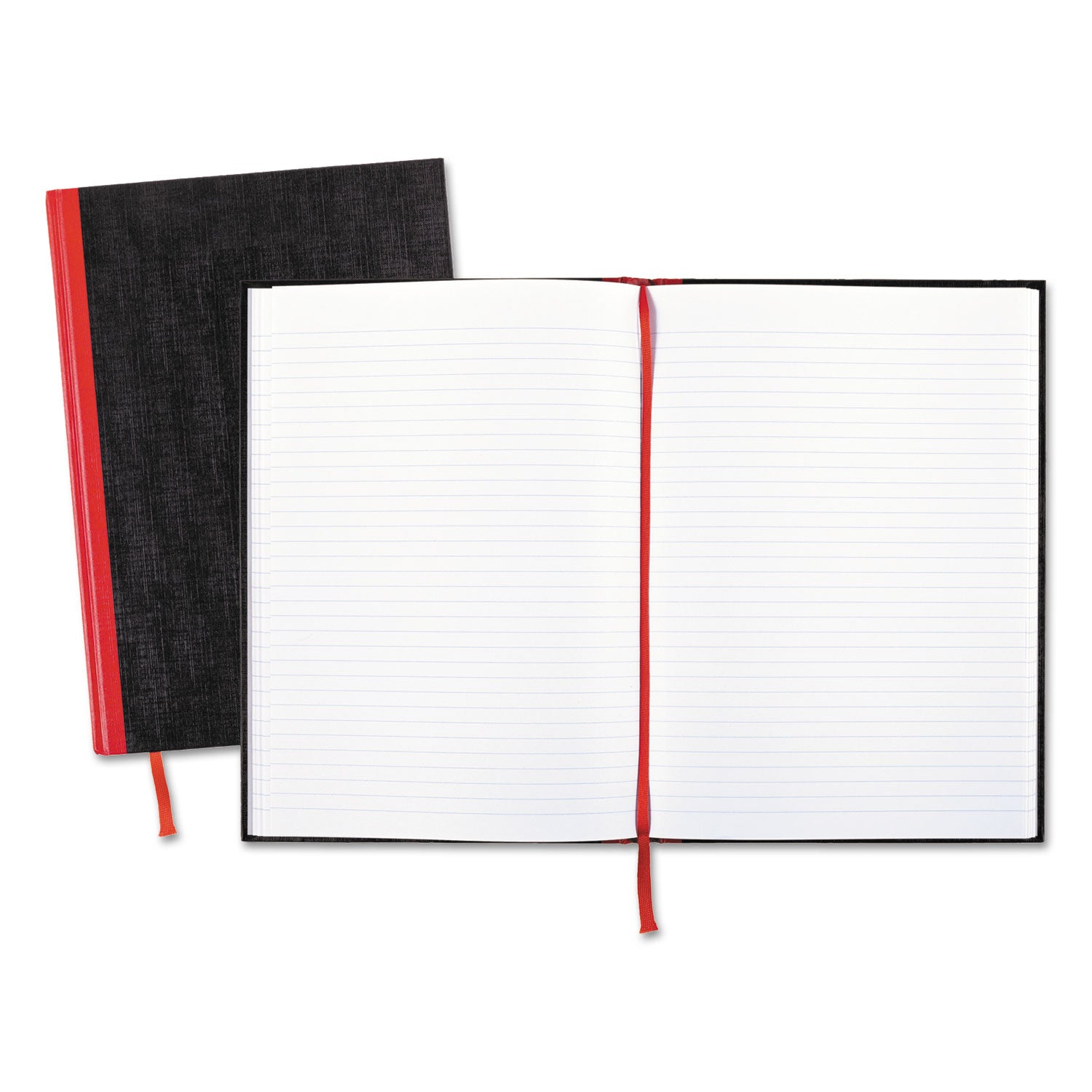 Hardcover Casebound Notebooks, SCRIBZEE Compatible, 1-Subject, Wide/Legal Rule, Black Cover, (96) 11.75 x 8.25 Sheets -