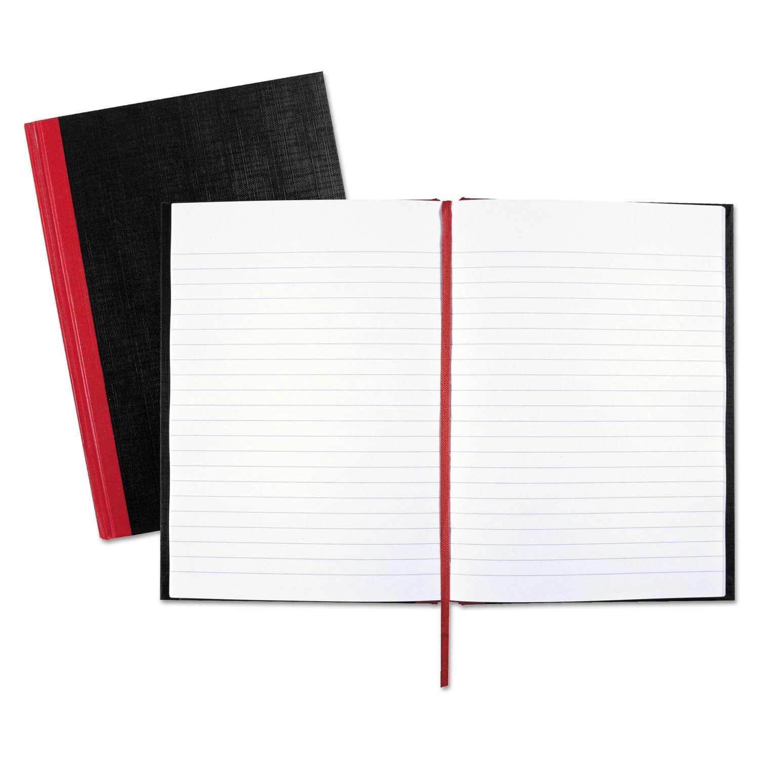 Hardcover Casebound Notebooks, SCRIBZEE Compatible, 1-Subject, Wide/Legal Rule, Black Cover, (96) 8.25 x 5.63 Sheets -