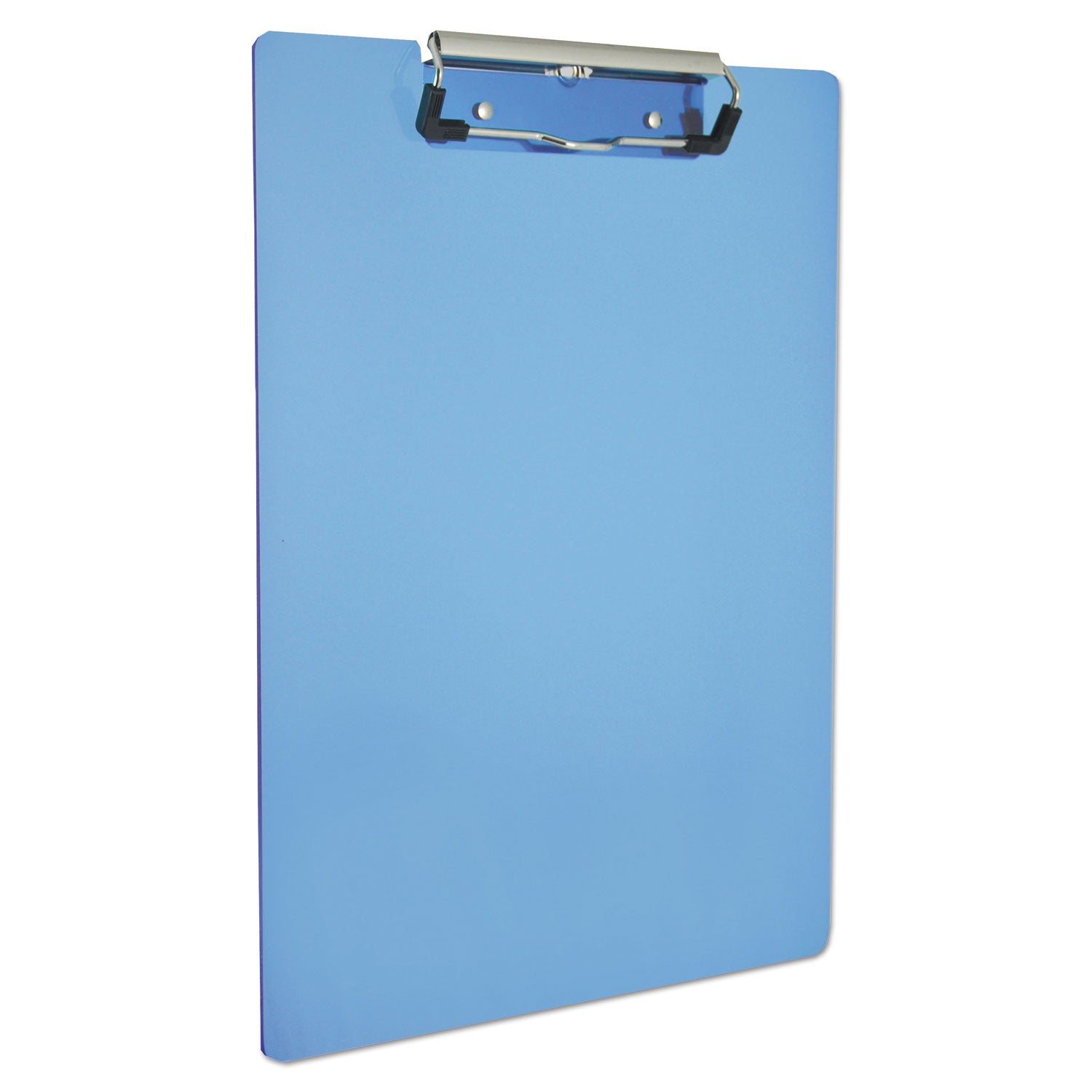 Recycled Plastic Clipboard, 0.5" Clip Capacity, Holds 8.5 x 11 Sheets, Ice Blue -
