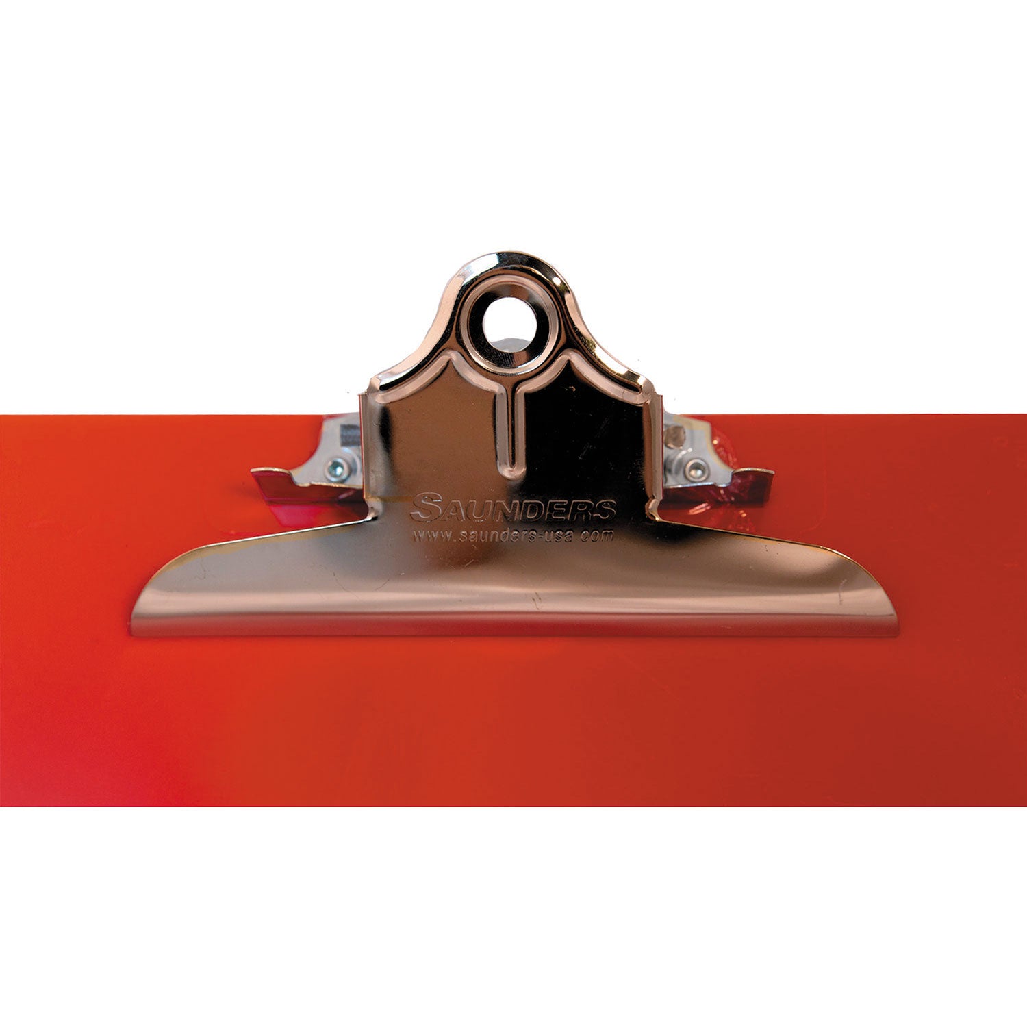 Recycled Plastic Clipboard with Ruler Edge, 1" Clip Capacity, Holds 8.5 x 11 Sheets, Red -