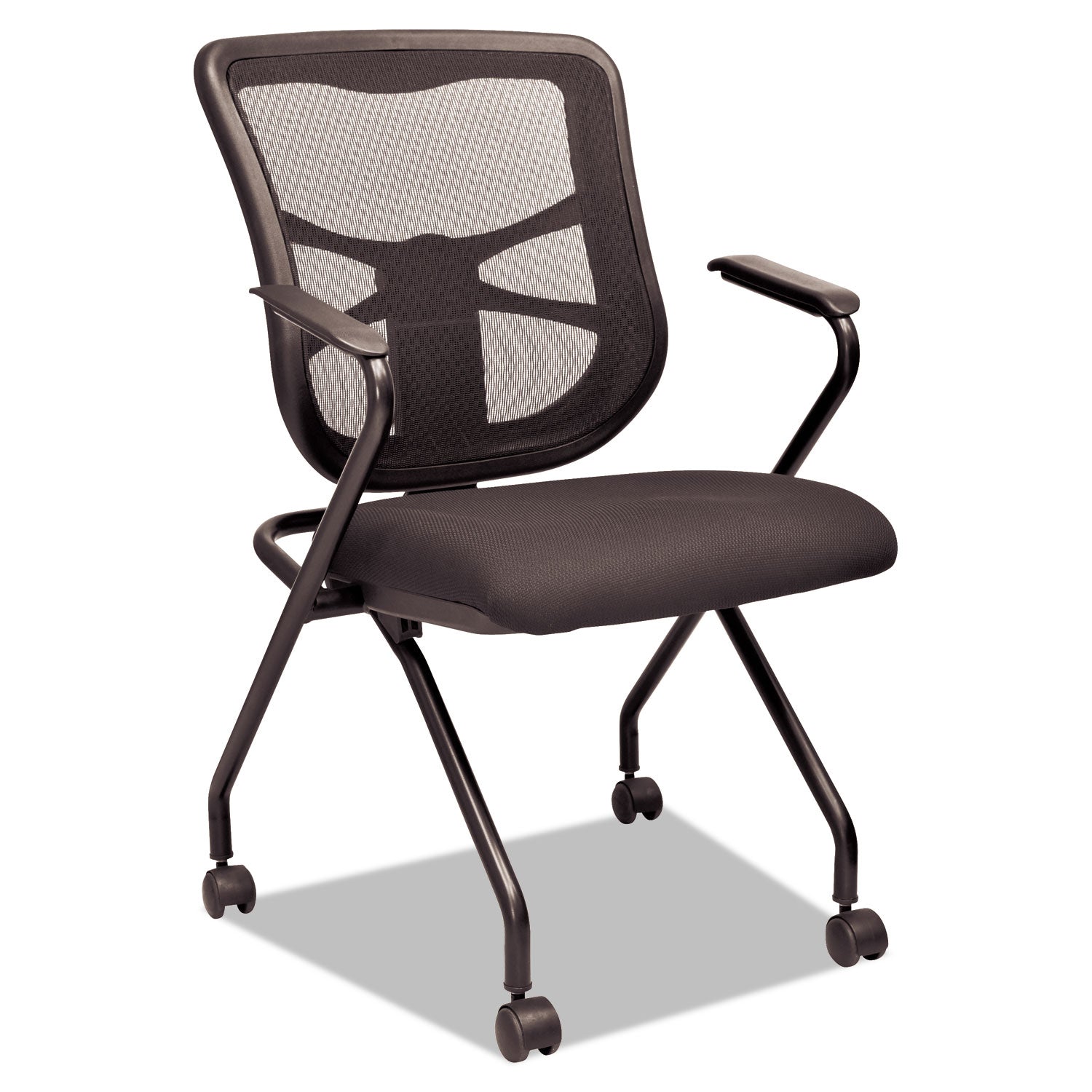 alera-elusion-mesh-nesting-chairs-with-padded-arms-supports-up-to-275-lb-1811-seat-height-black-2-carton_aleel4914 - 1