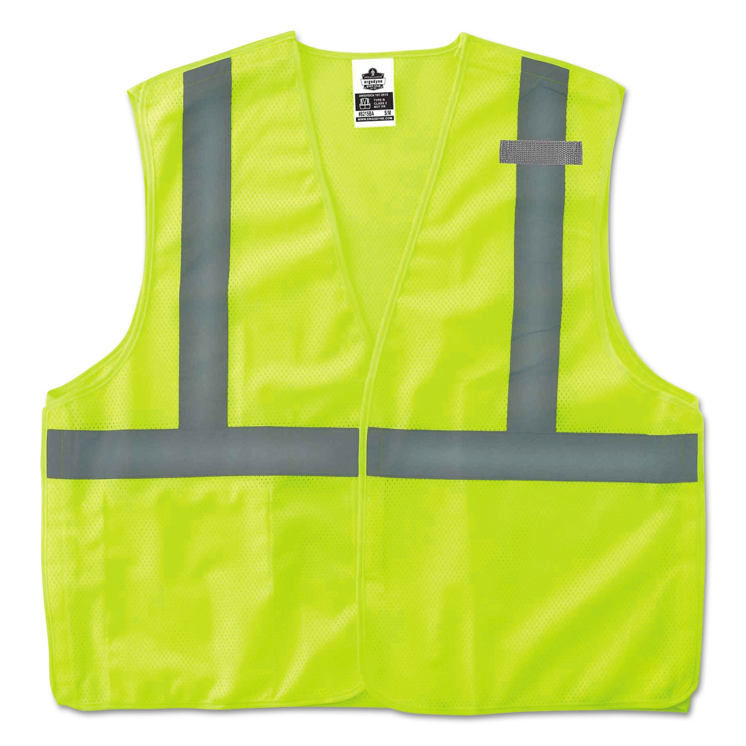 GloWear 8215BA Type R Class 2 Econo Breakaway Mesh Safety Vest, Small to Medium, Lime, Ships in 1-3 Business Days -