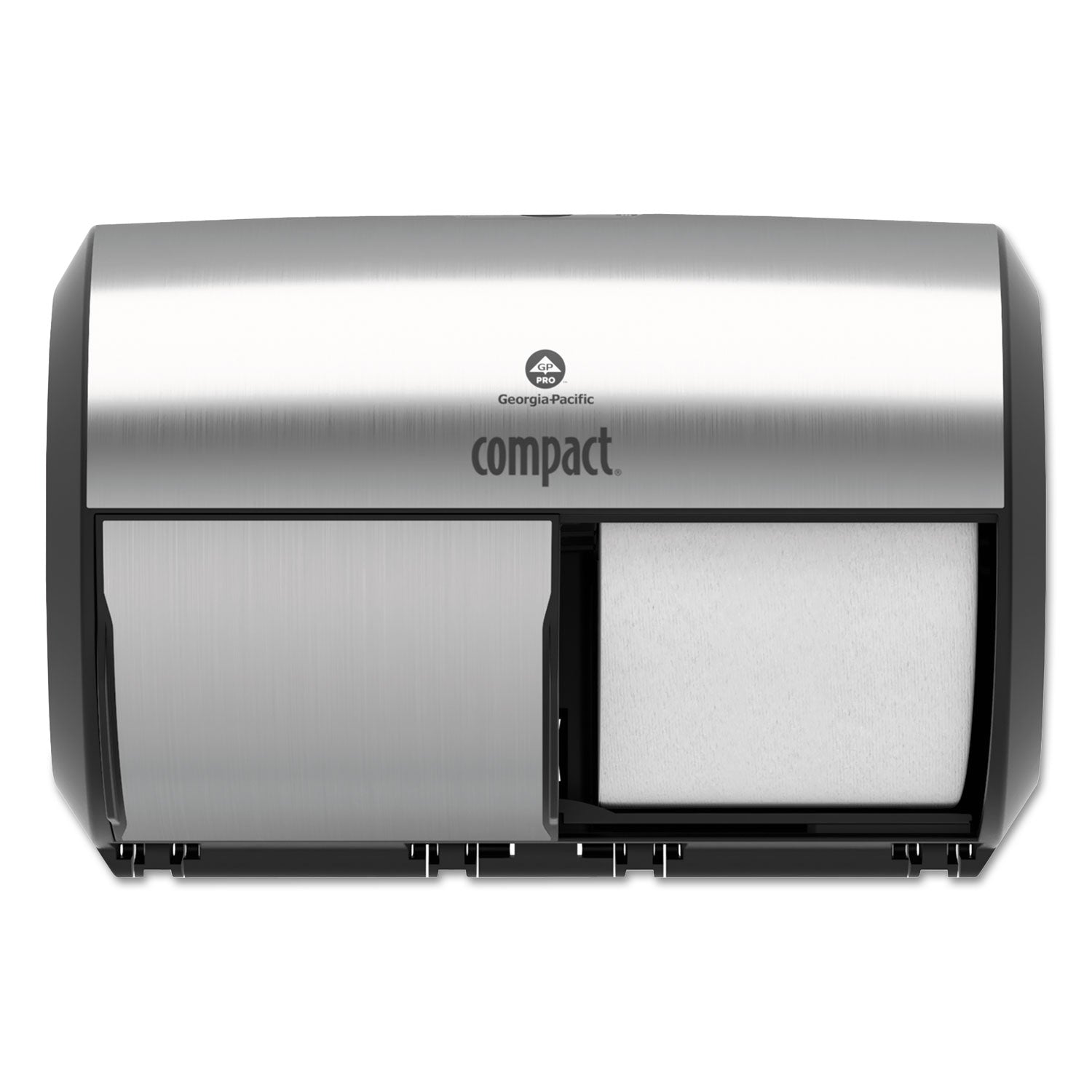 compact-coreless-side-by-side-2-roll-dispenser-11-x-738-x-738-stainless-steel_gpc56796a - 1