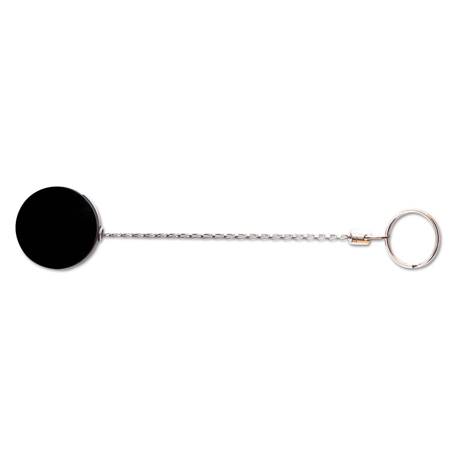 Heavy-Duty Retractable ID Card Reel, 18.5" Extension, Black/Chrome, 6/Pack -
