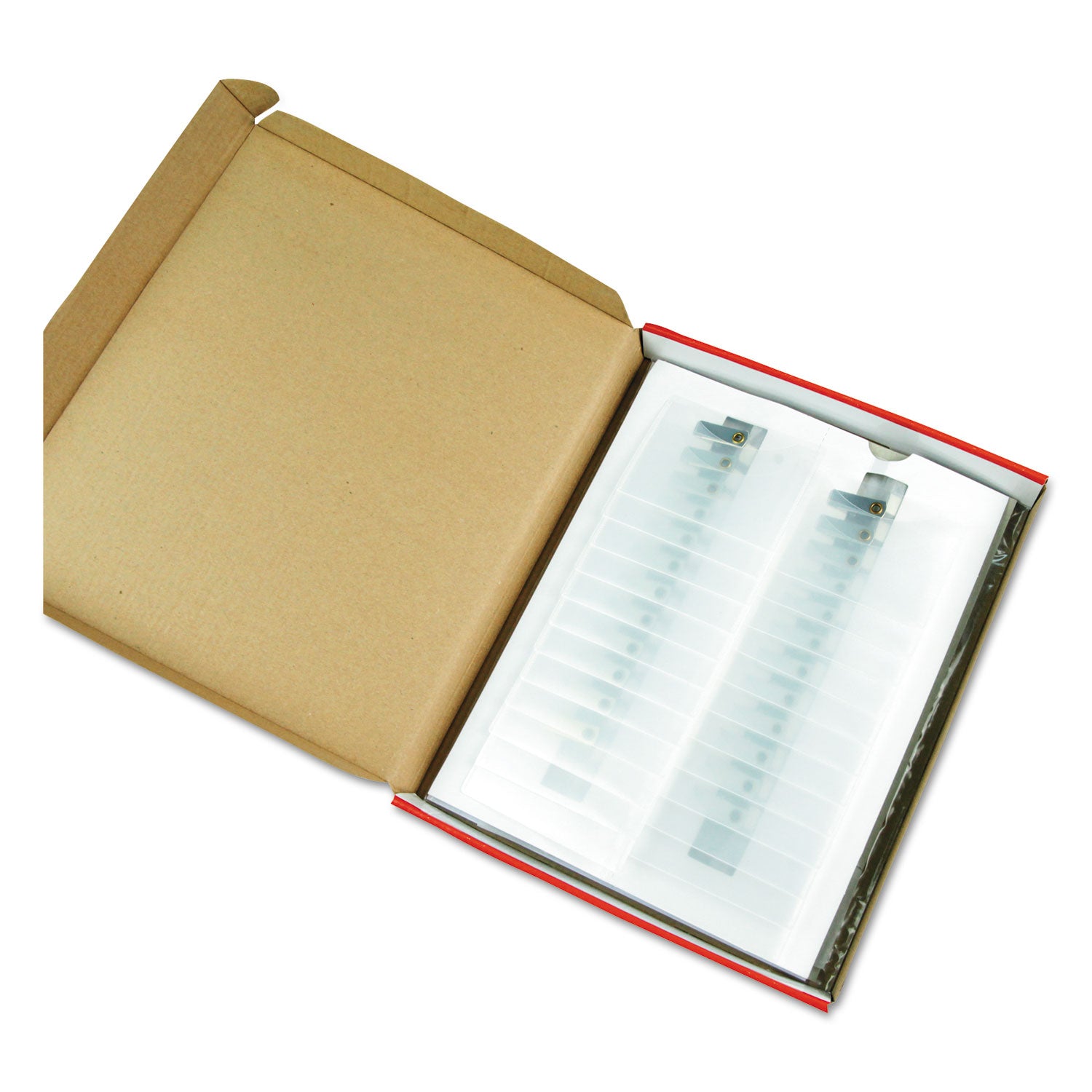 Clear Badge Holders w/Garment-Safe Clips, 3 x 4, White Inserts, 50/Box -