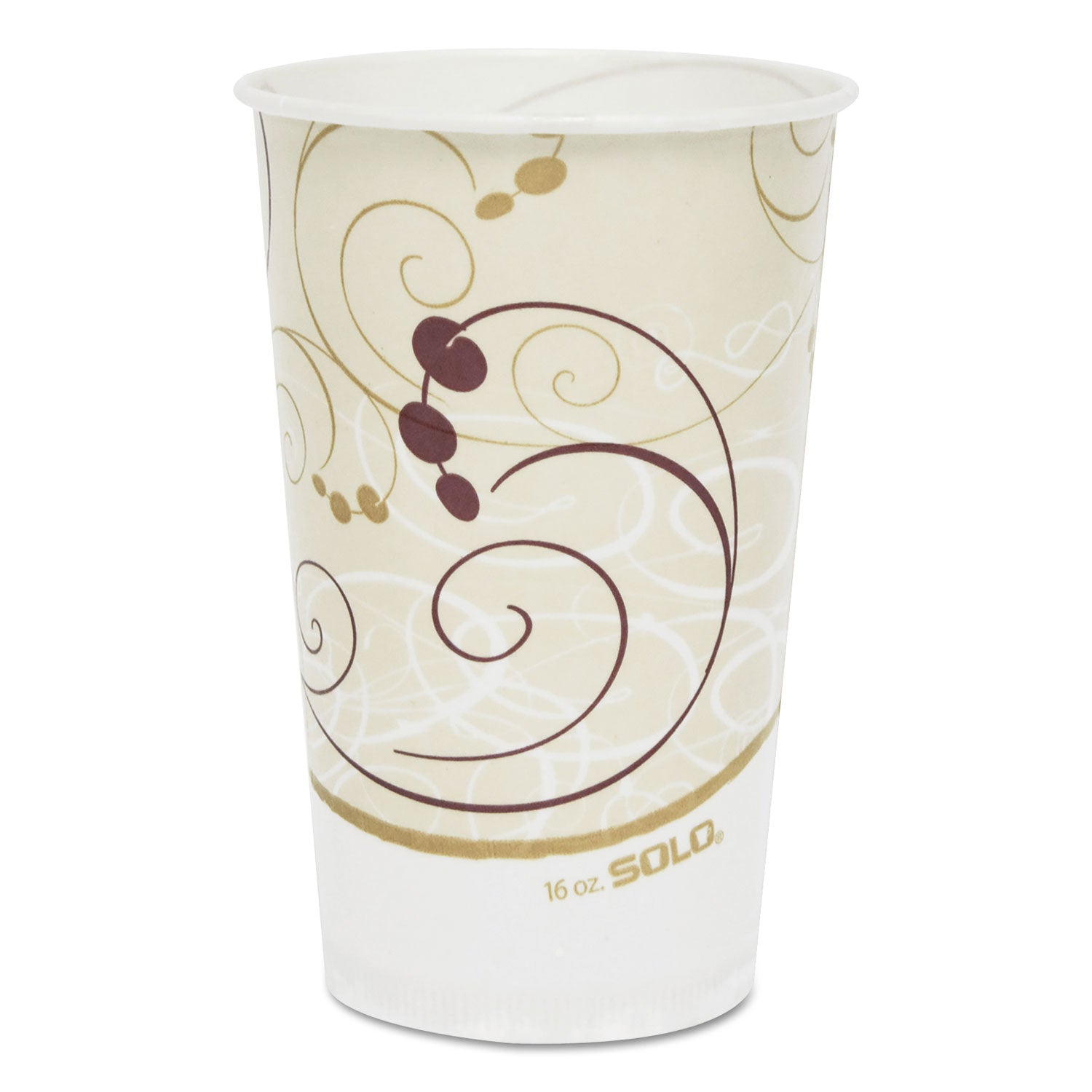 Symphony Treated-Paper Cold Cups, ProPlanet Seal, 16 oz, White/Beige/Red, 50/Bag, 20 Bags/Carton -