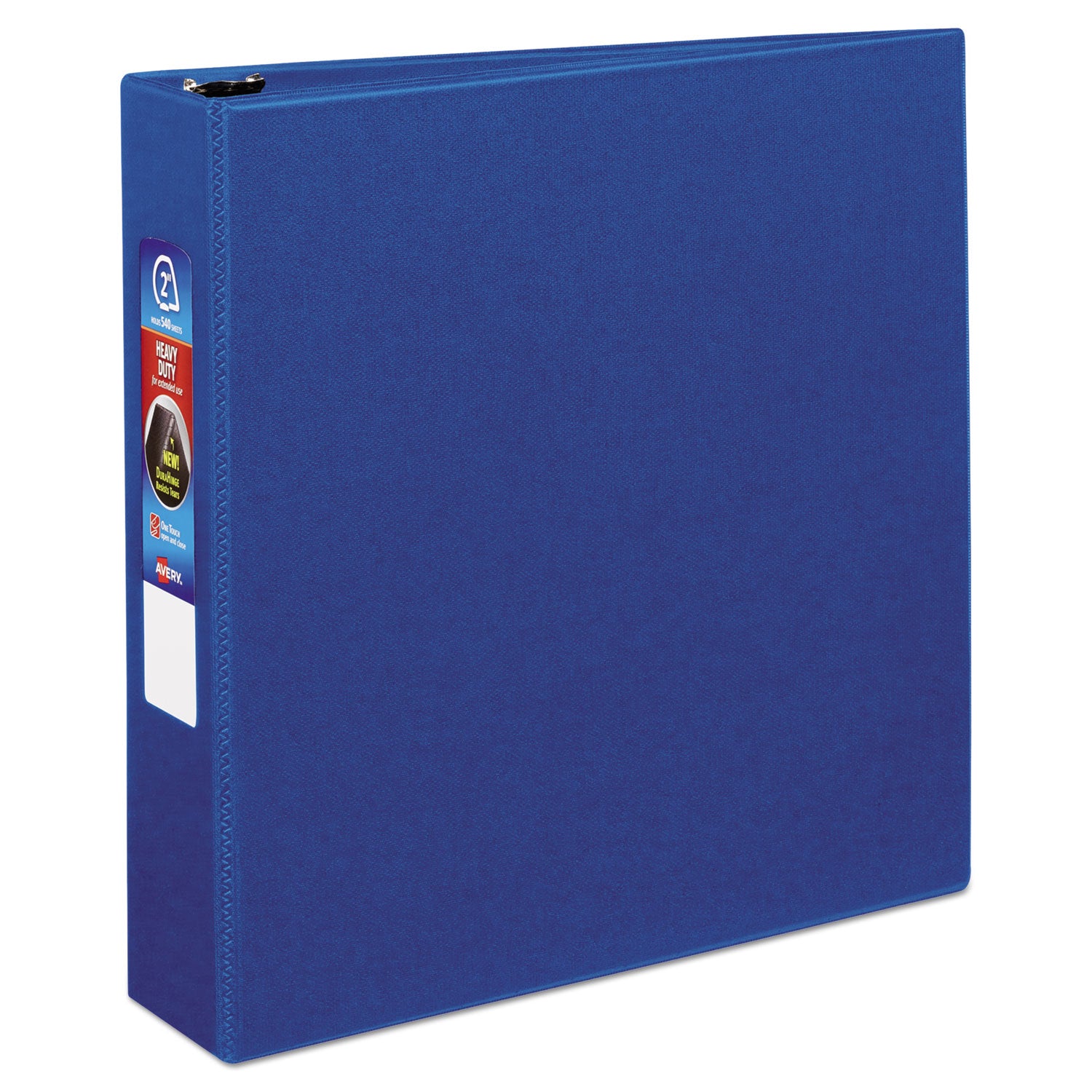 Heavy-Duty Non-View Binder with DuraHinge and One Touch EZD Rings, 3 Rings, 2" Capacity, 11 x 8.5, Blue -