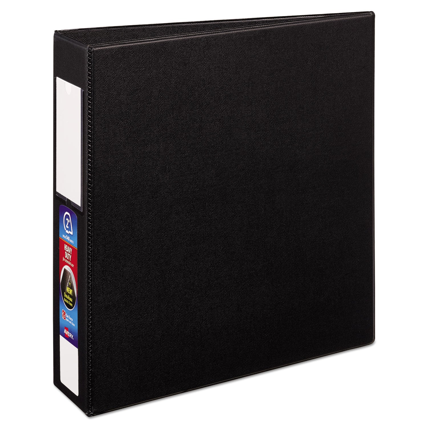 Heavy-Duty Non-View Binder with DuraHinge and One Touch EZD Rings, 3 Rings, 2" Capacity, 11 x 8.5, Black -