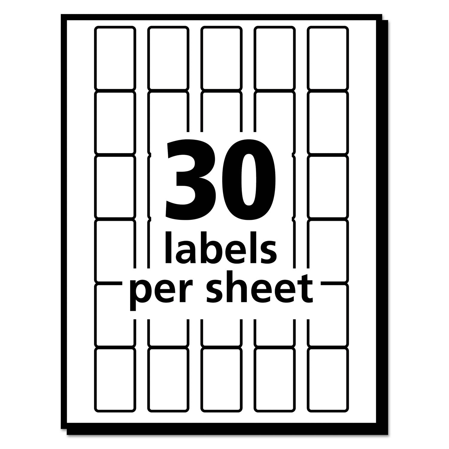 Removable Multi-Use Labels, Handwrite Only, 0.63 x 0.88, White, 30/Sheet, 35 Sheets/Pack, (5424) -