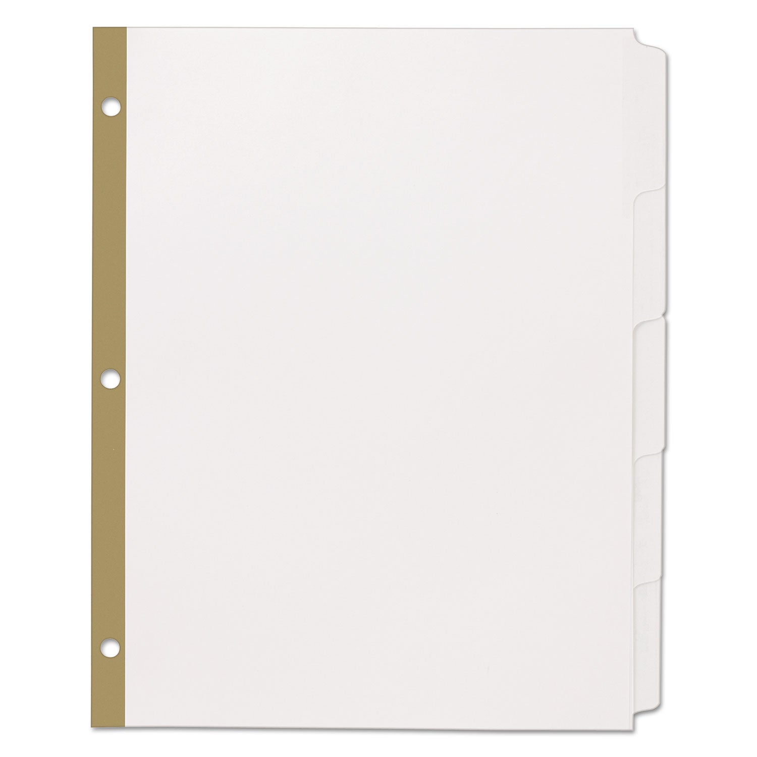Index Dividers with White Labels, 5-Tab, 11 x 8.5, White, 5 Sets -