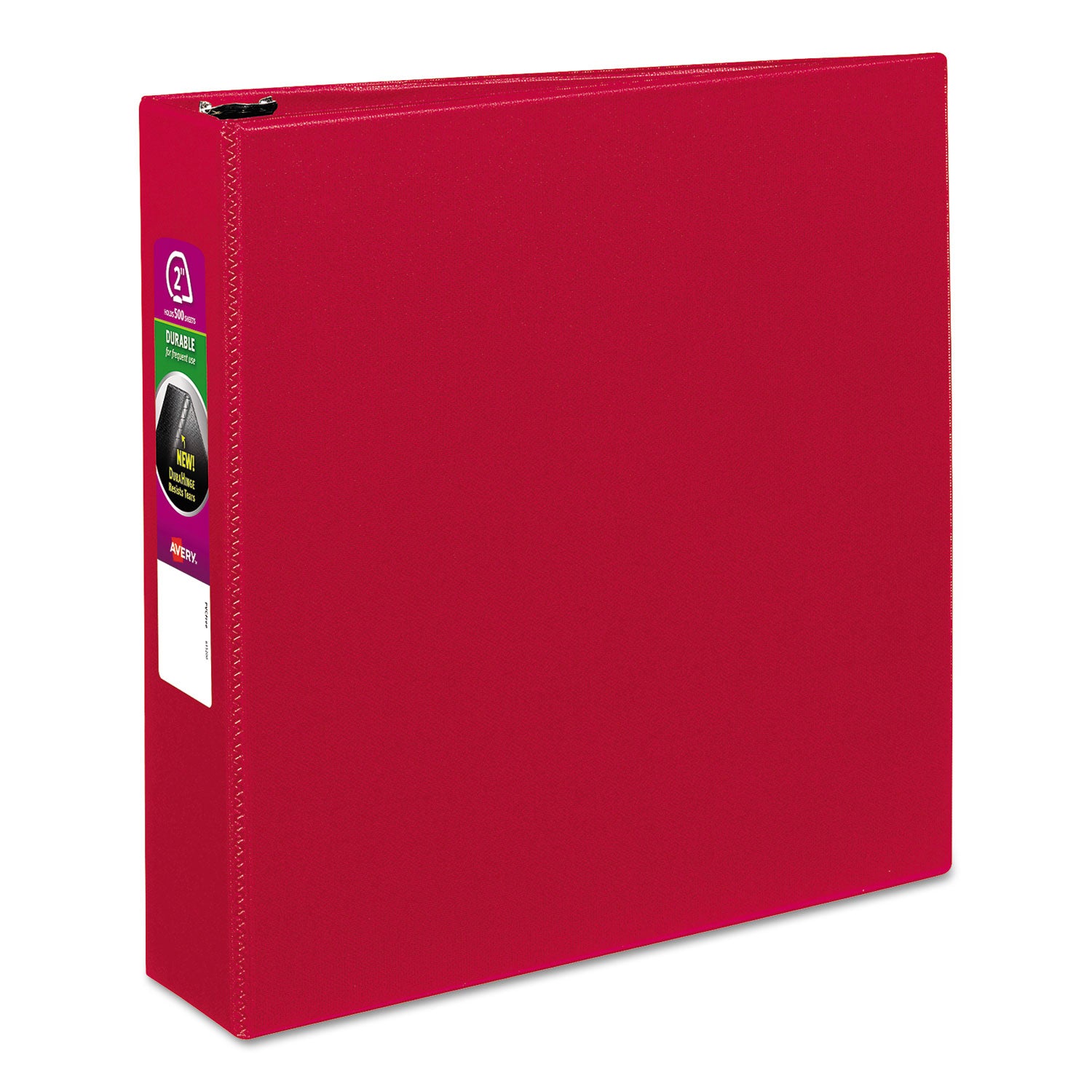Durable Non-View Binder with DuraHinge and Slant Rings, 3 Rings, 2" Capacity, 11 x 8.5, Red -