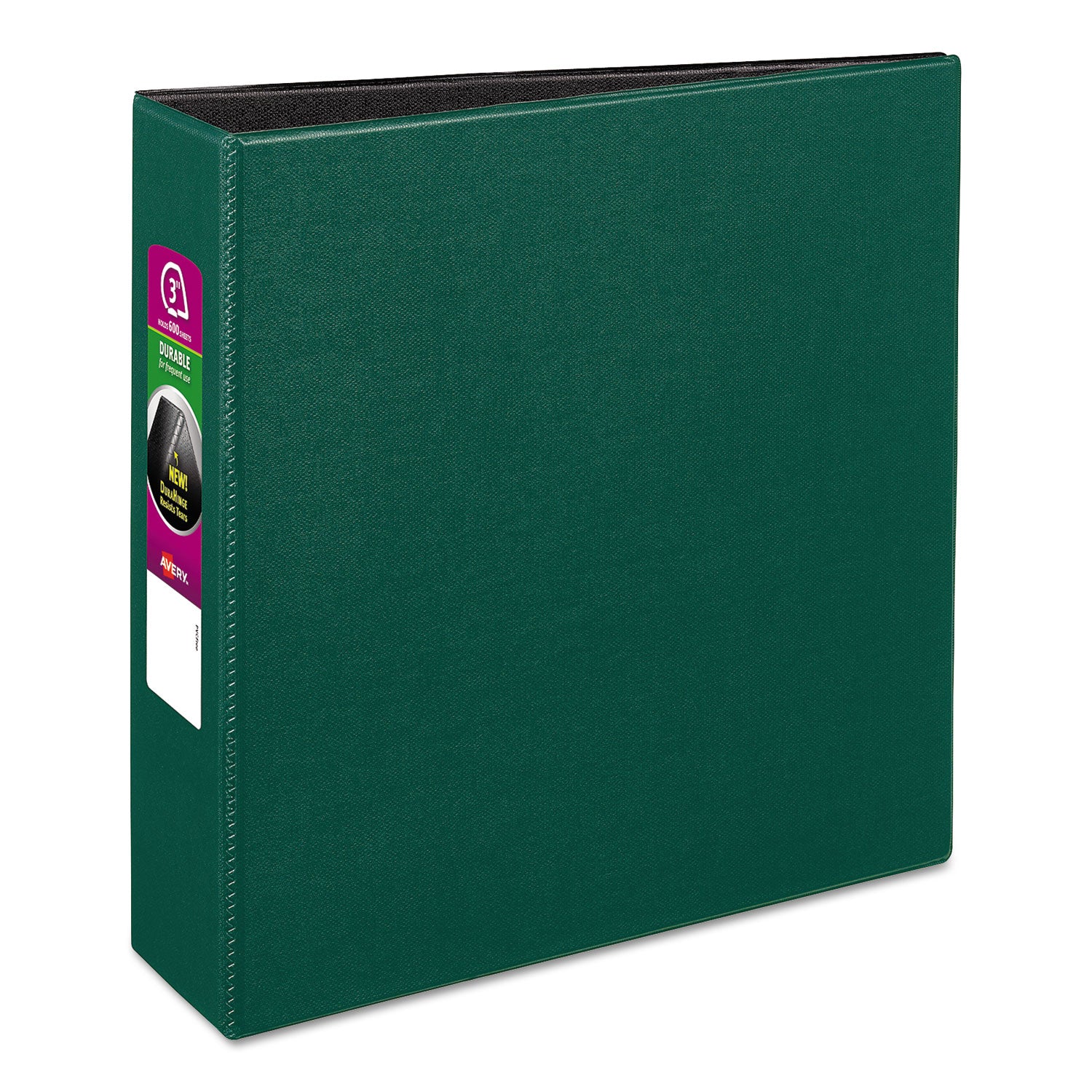 Durable Non-View Binder with DuraHinge and Slant Rings, 3 Rings, 3" Capacity, 11 x 8.5, Green -