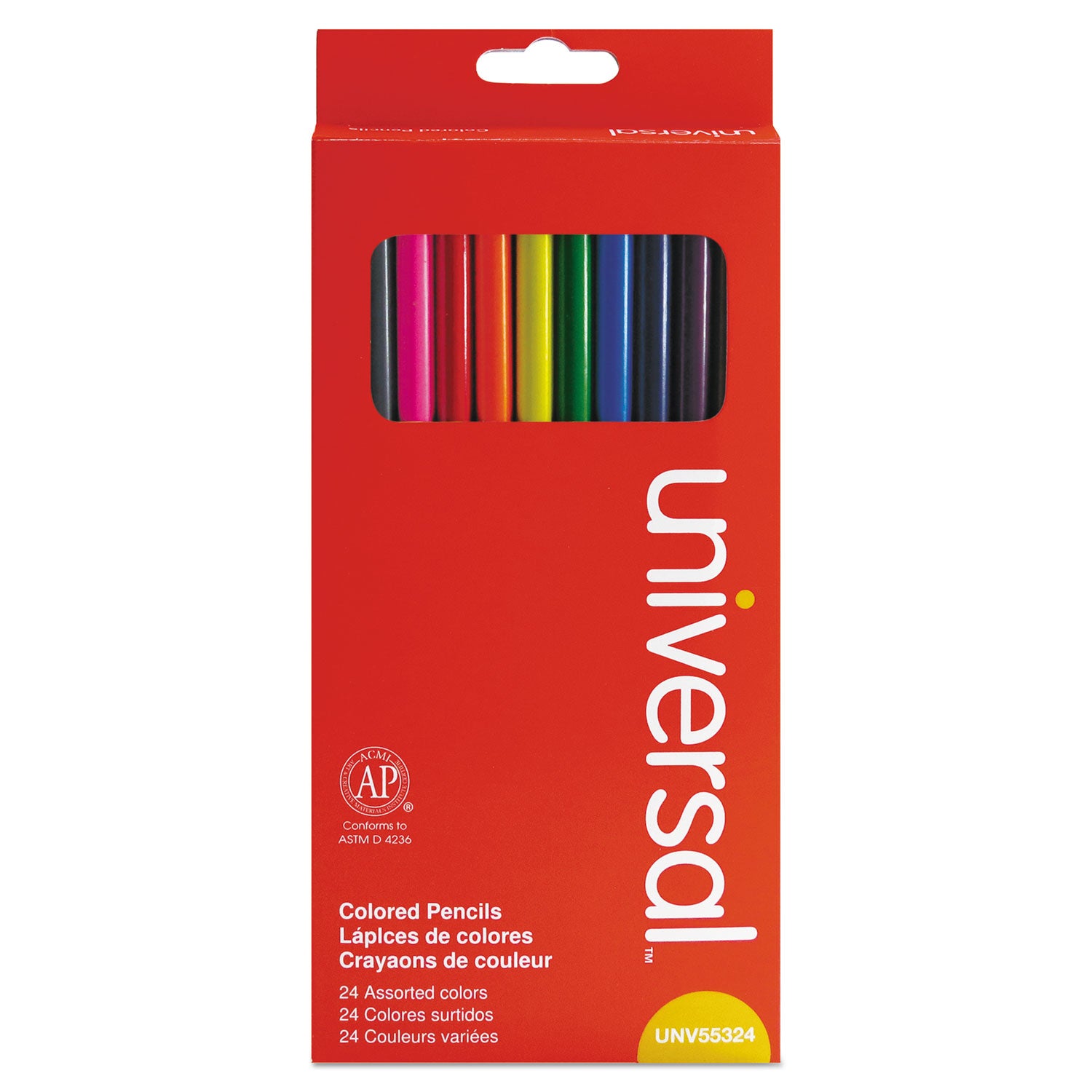 woodcase-colored-pencils-3-mm-assorted-lead-and-barrel-colors-24-pack_unv55324 - 1
