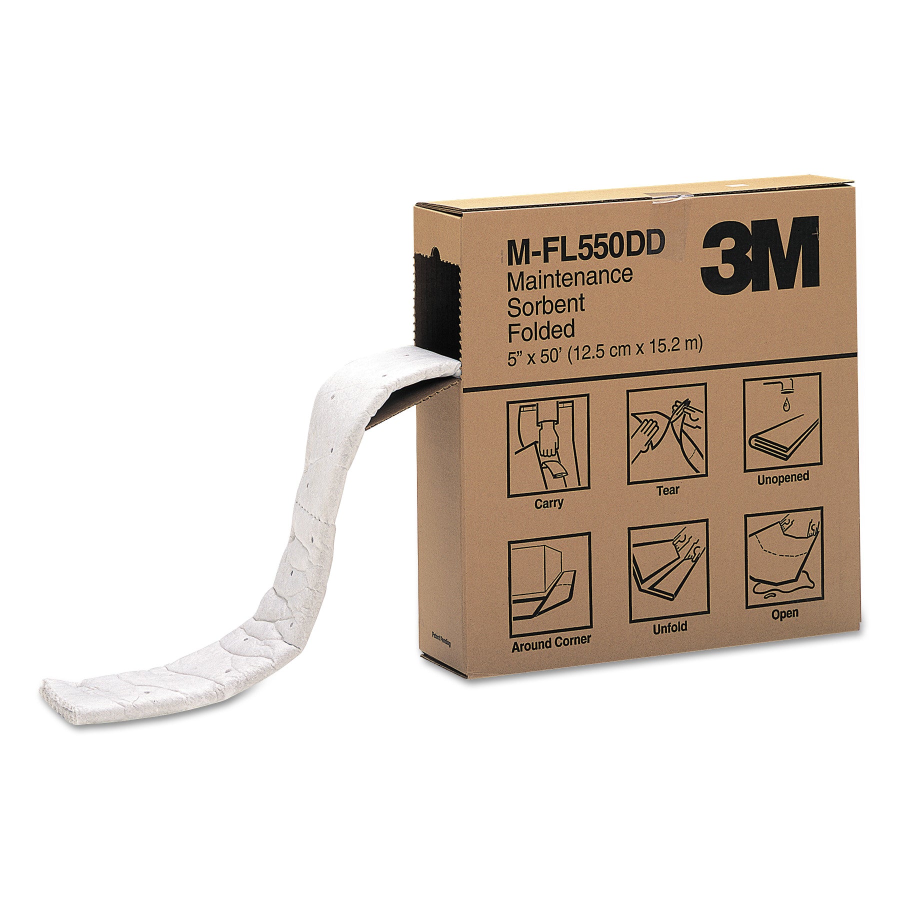 High-Capacity Maintenance Folded Sorbent, 10.5 gal, 5" x 50 ft -