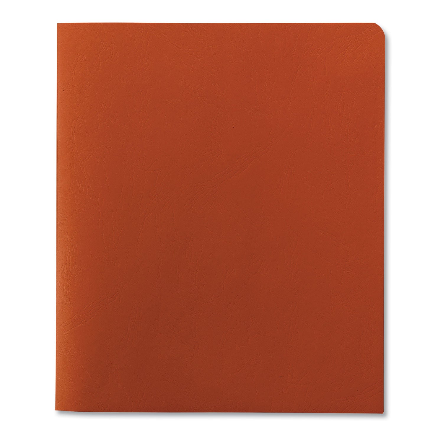 Two-Pocket Folder, Textured Paper, 100-Sheet Capacity, 11 x 8.5, Orange, 25/Box -
