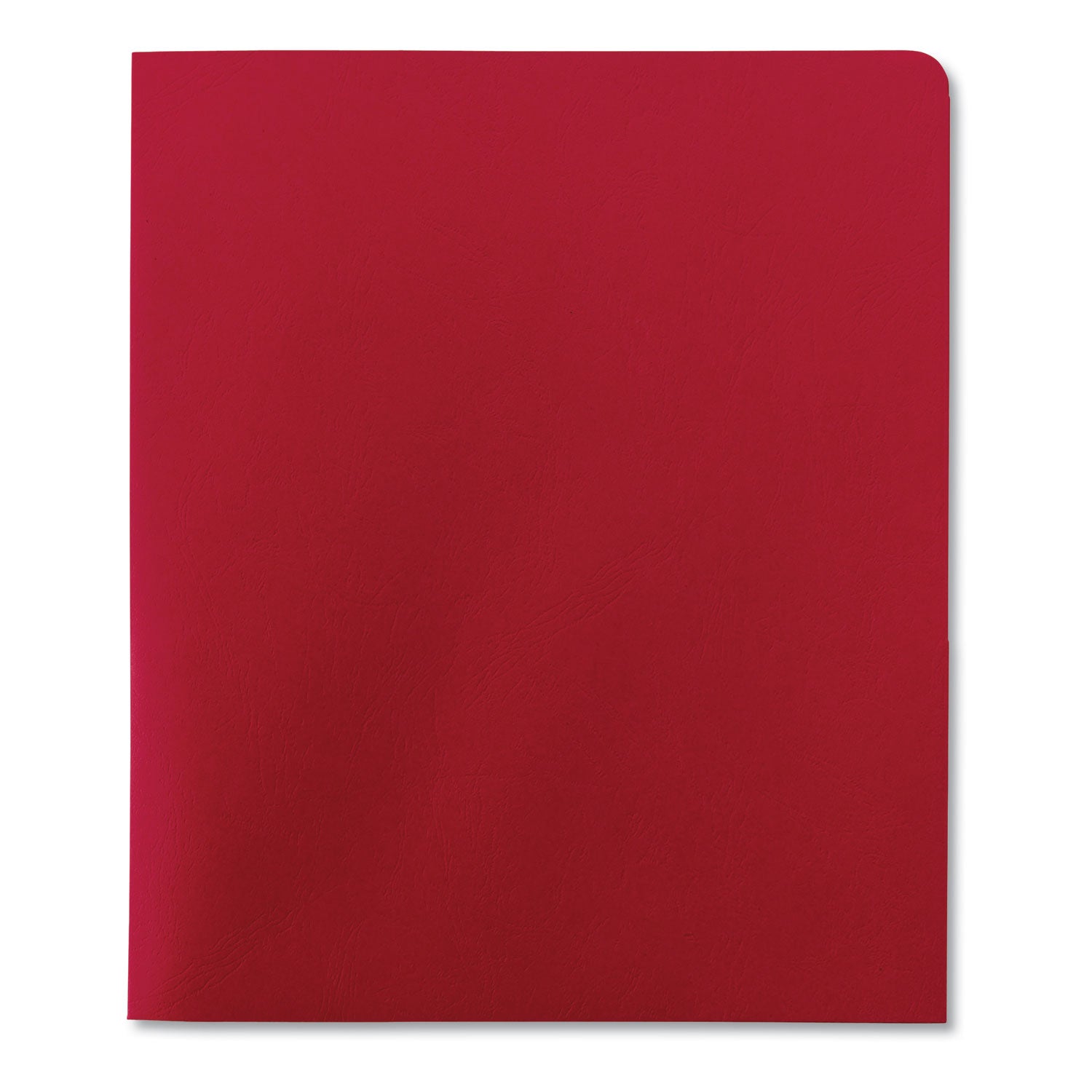 Two-Pocket Folder, Textured Paper, 100-Sheet Capacity, 11 x 8.5, Red, 25/Box -
