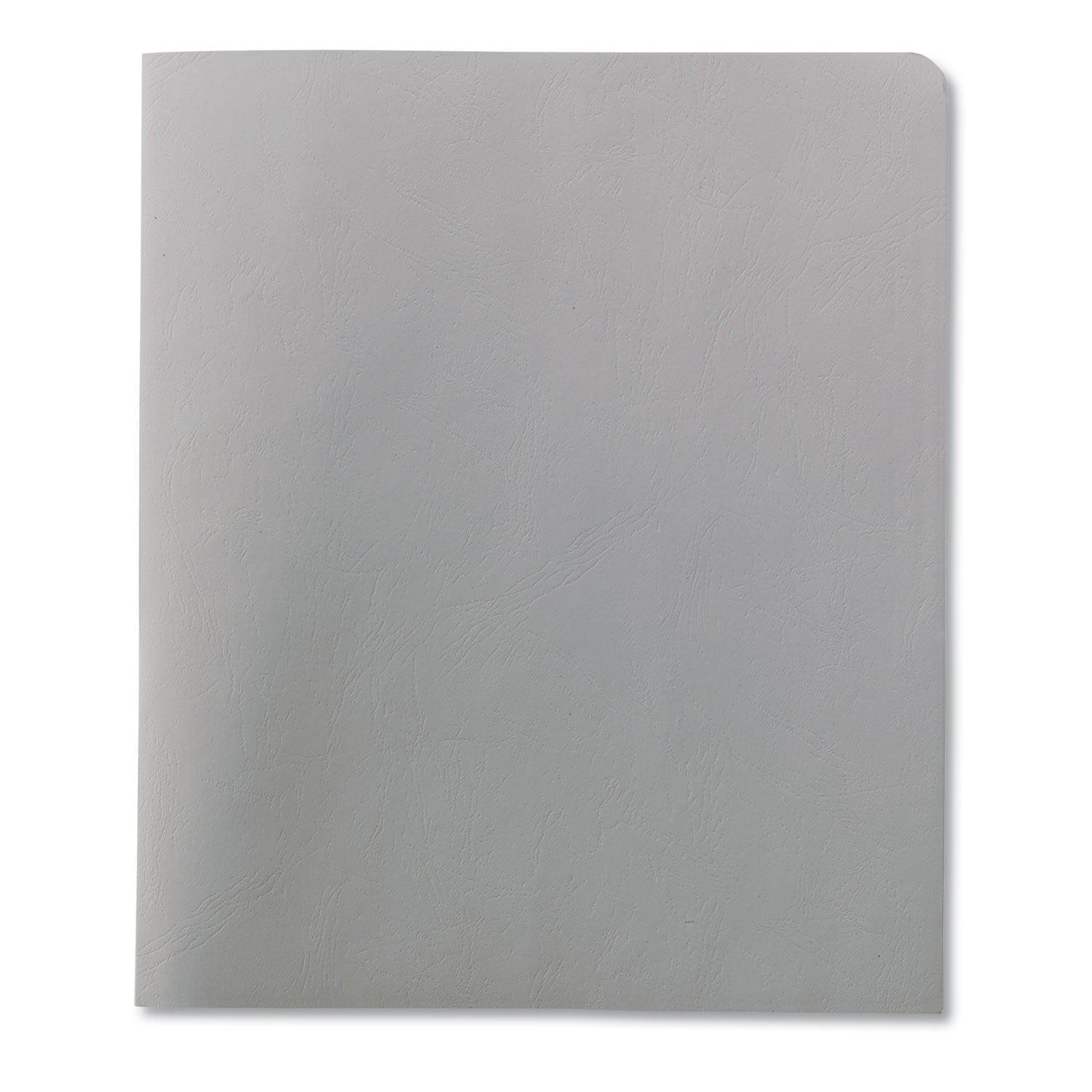Two-Pocket Folder, Textured Paper, 100-Sheet Capacity, 11 x 8.5, White, 25/Box -