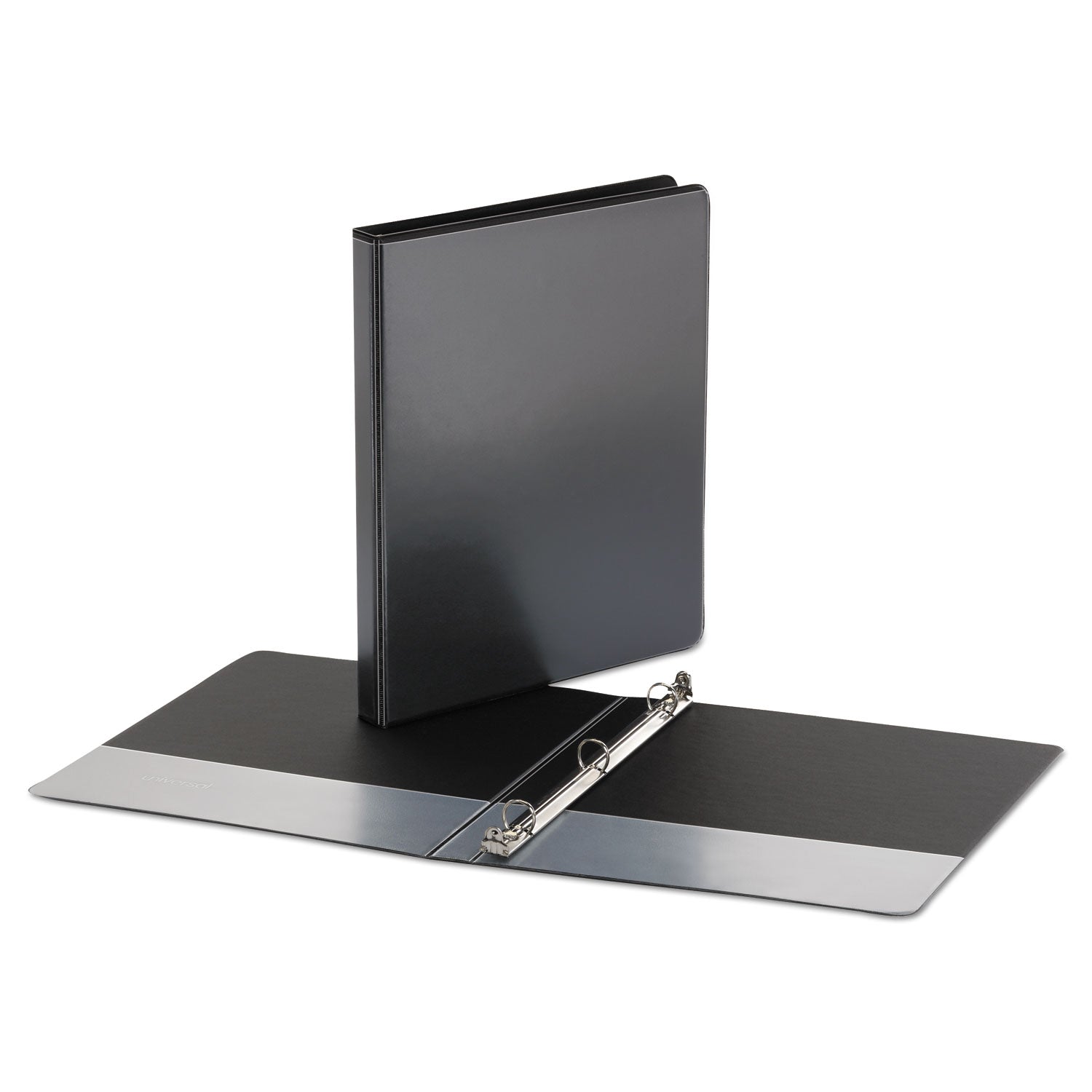 Economy Round Ring View Binder, 3 Rings, 0.5" Capacity, 11 x 8.5, Black -