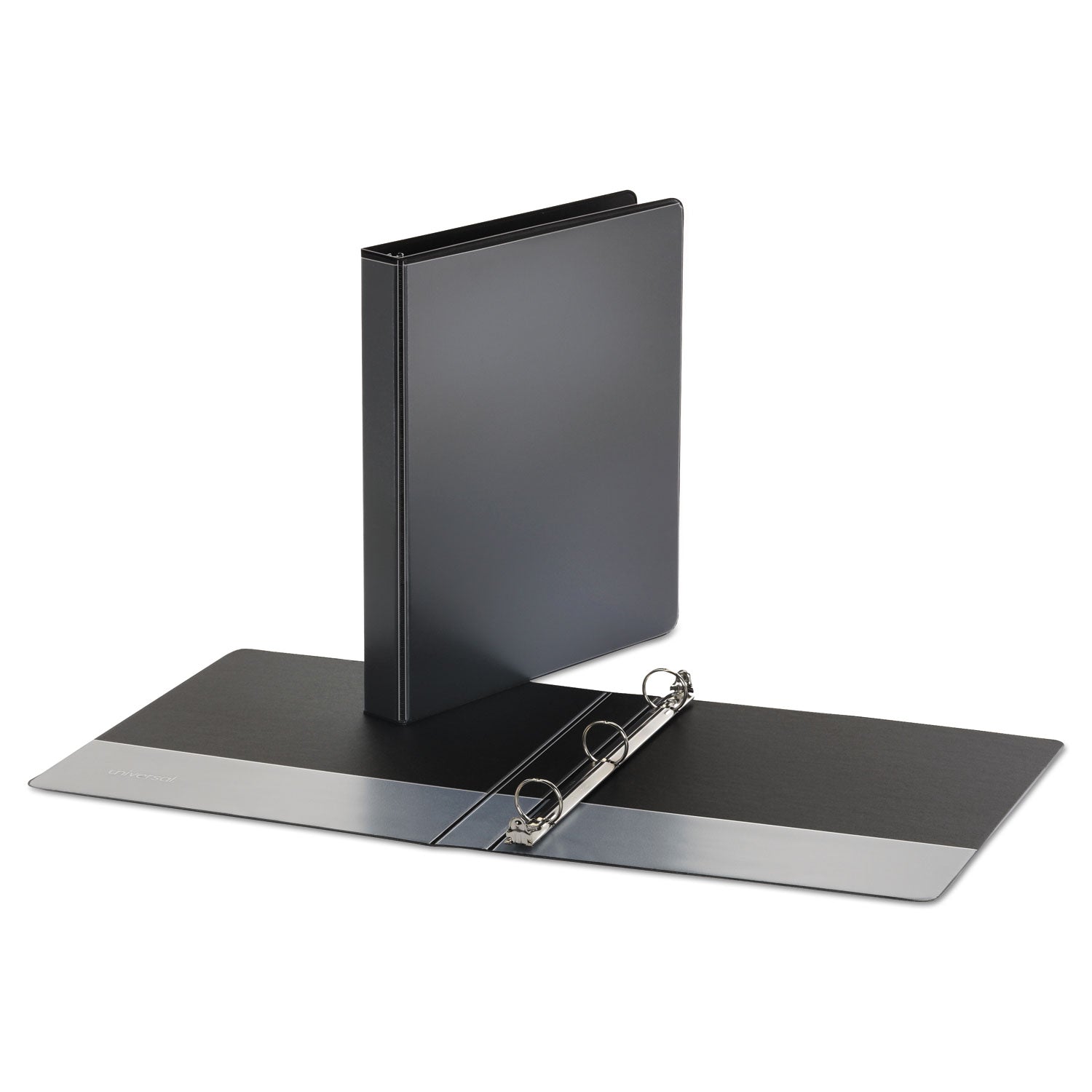 Economy Round Ring View Binder, 3 Rings, 1" Capacity, 11 x 8.5, Black -
